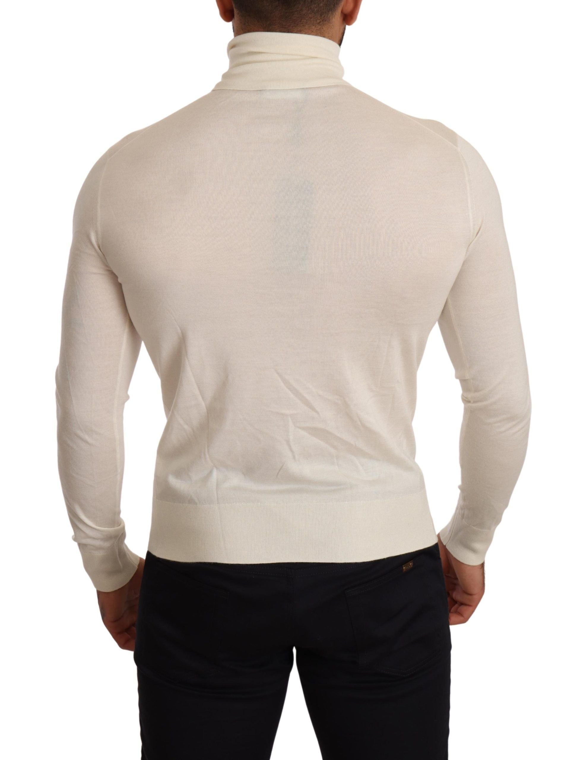 Dolce &amp; Gabbana turtleneck sweater in cream cashmere
