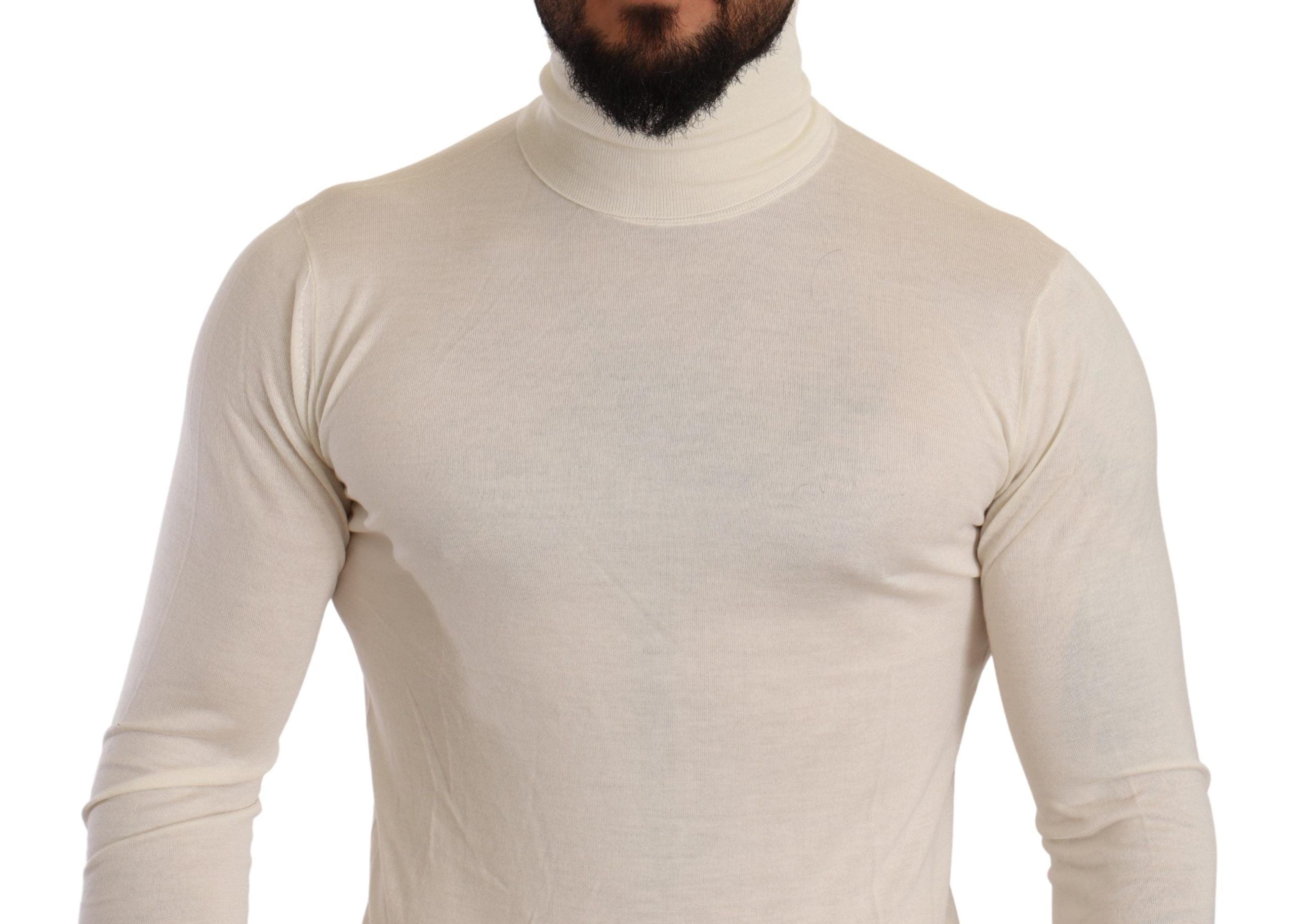 Dolce &amp; Gabbana turtleneck sweater in cream cashmere