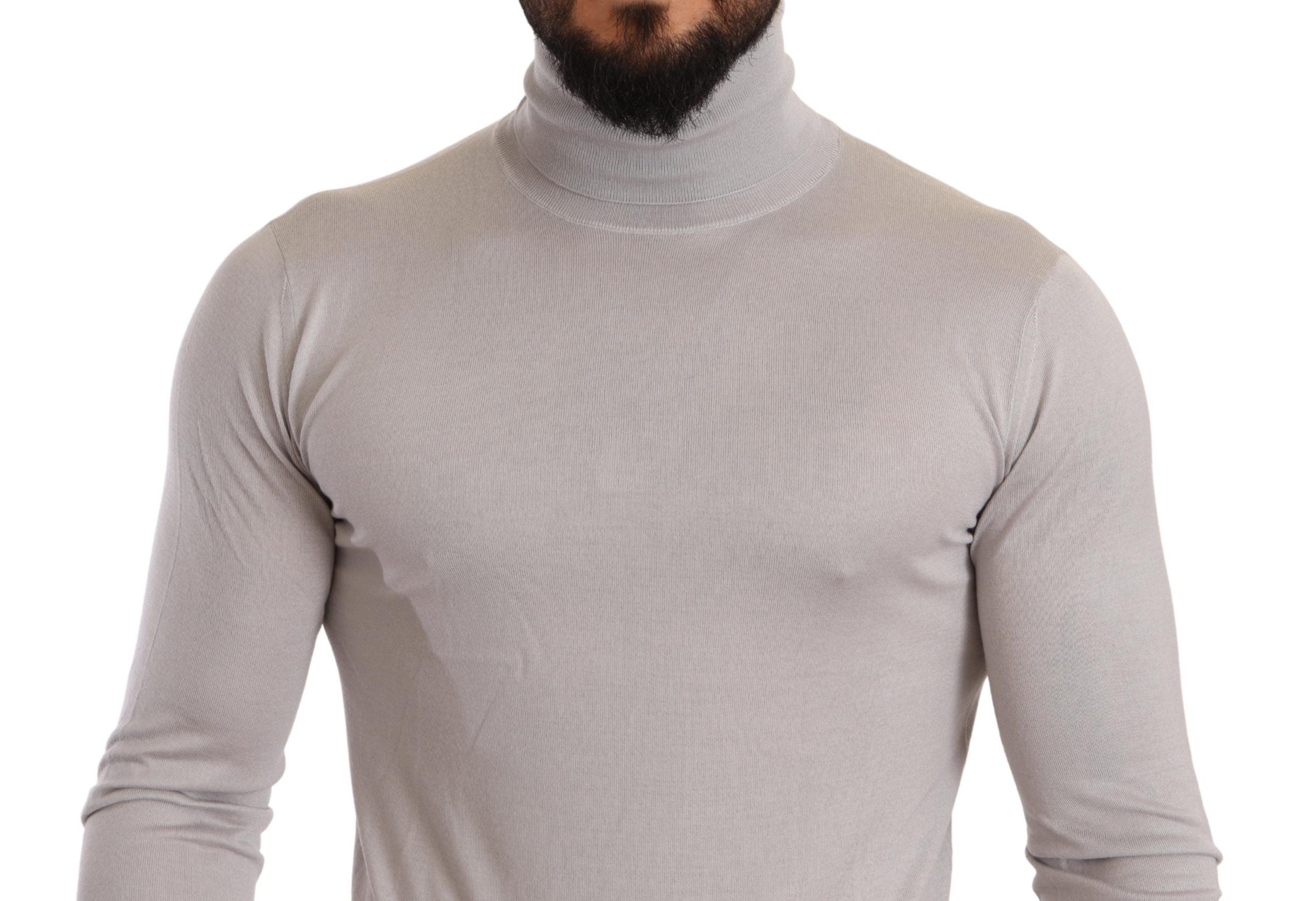 Dolce &amp; Gabbana Gray cashmere turtleneck sweater