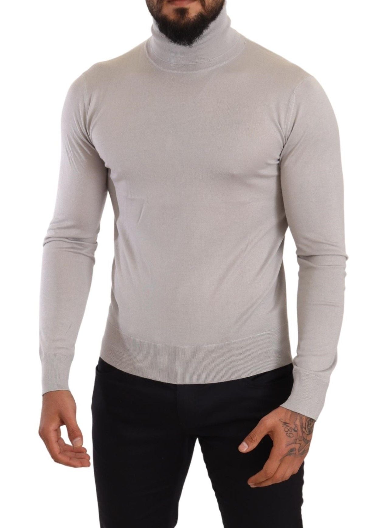 Dolce &amp; Gabbana Gray cashmere turtleneck sweater
