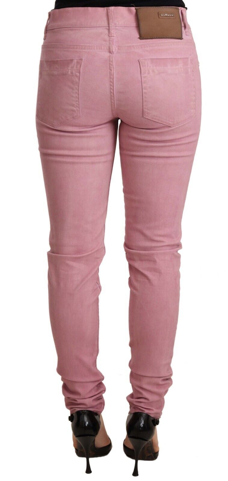 Eight Pembe Pamuklu Slim Fit Kadın Kot Pantolon