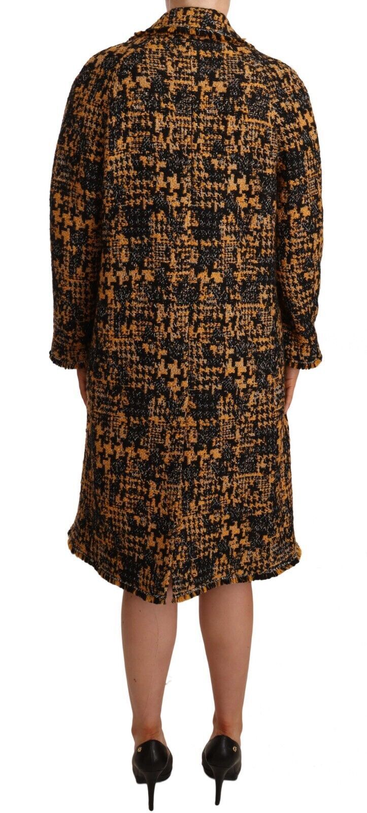 Dolce &amp; Gabbana Çentikli Yakalı Çok Renkli Uzun Örme Kaban