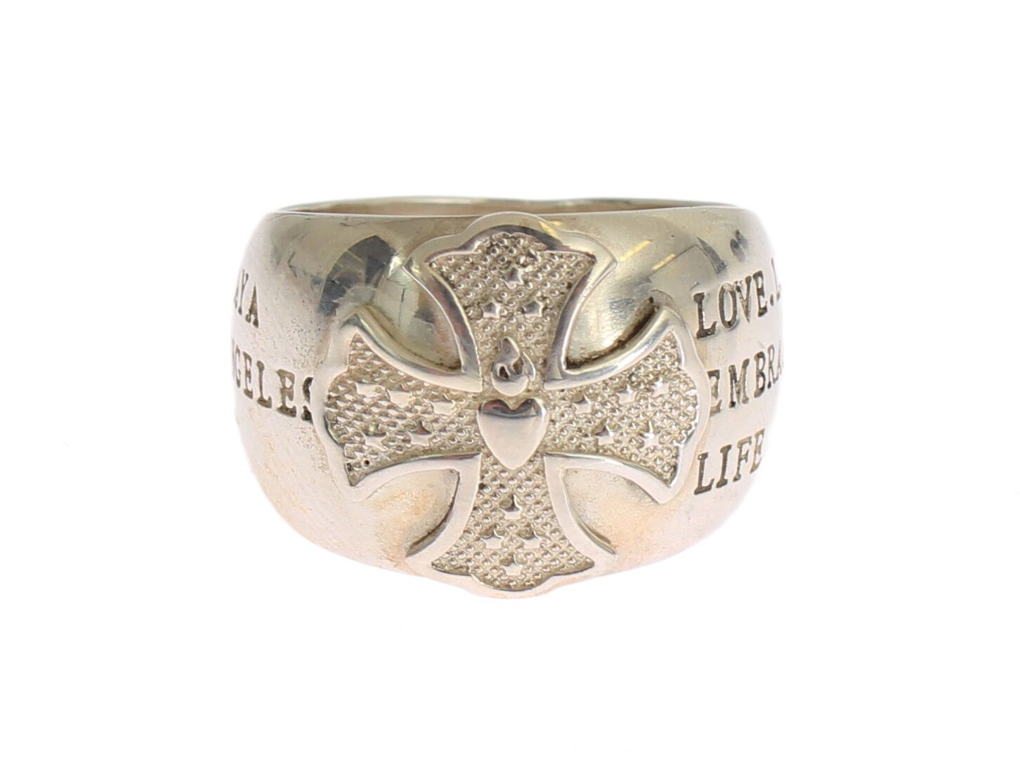 Nialaya Silver Cross Women's 925 Sterling Ring
