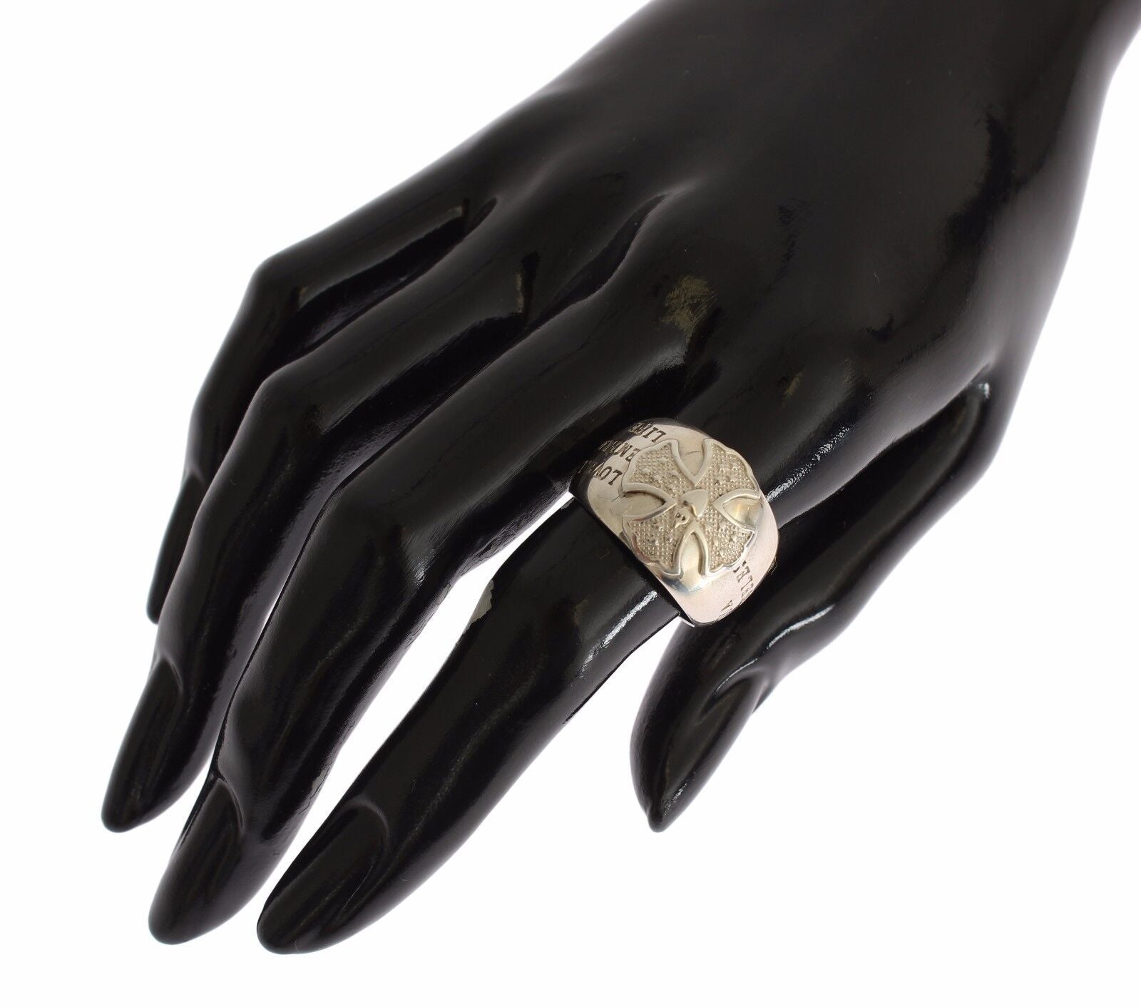 Nialaya Silver Cross Women's 925 Sterling Ring