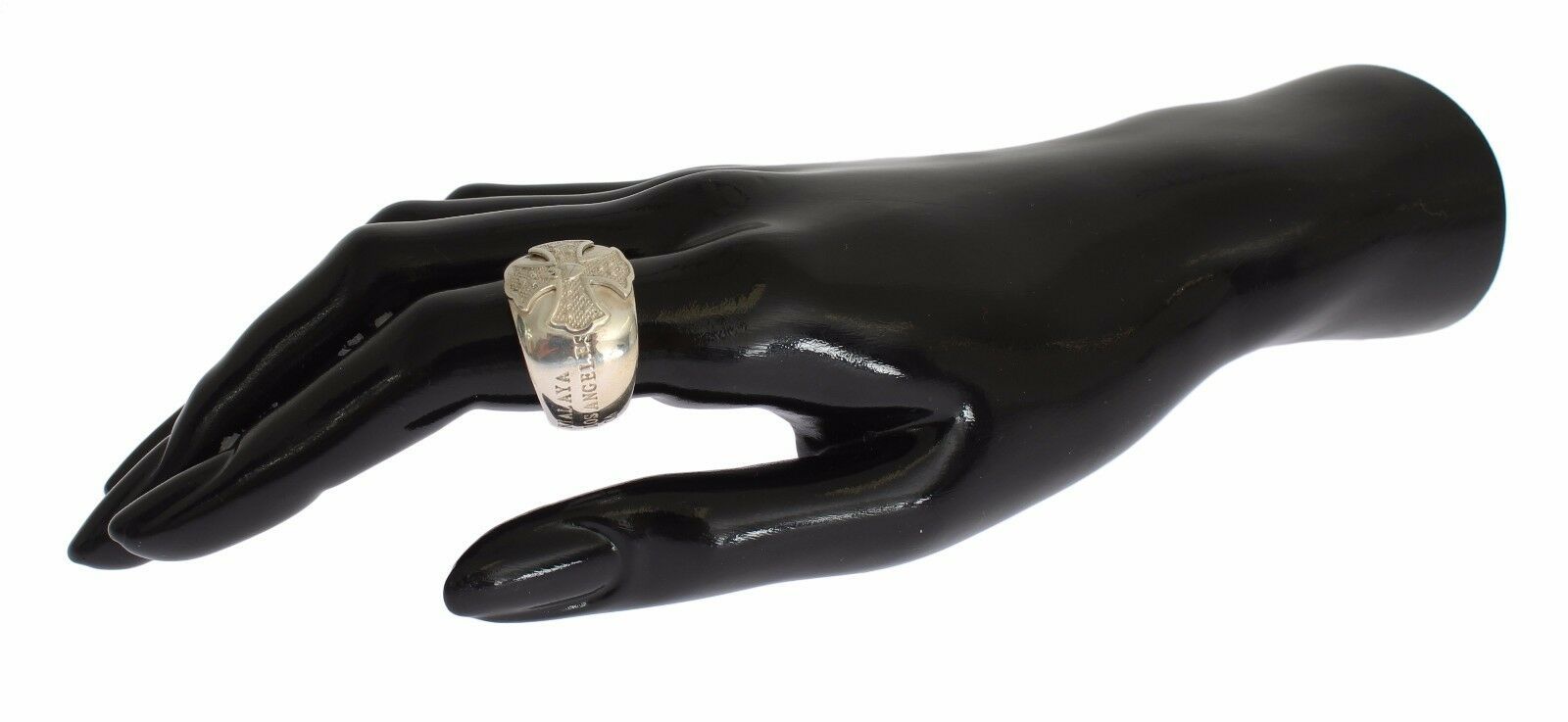 Nialaya Silver Cross Women's 925 Sterling Ring