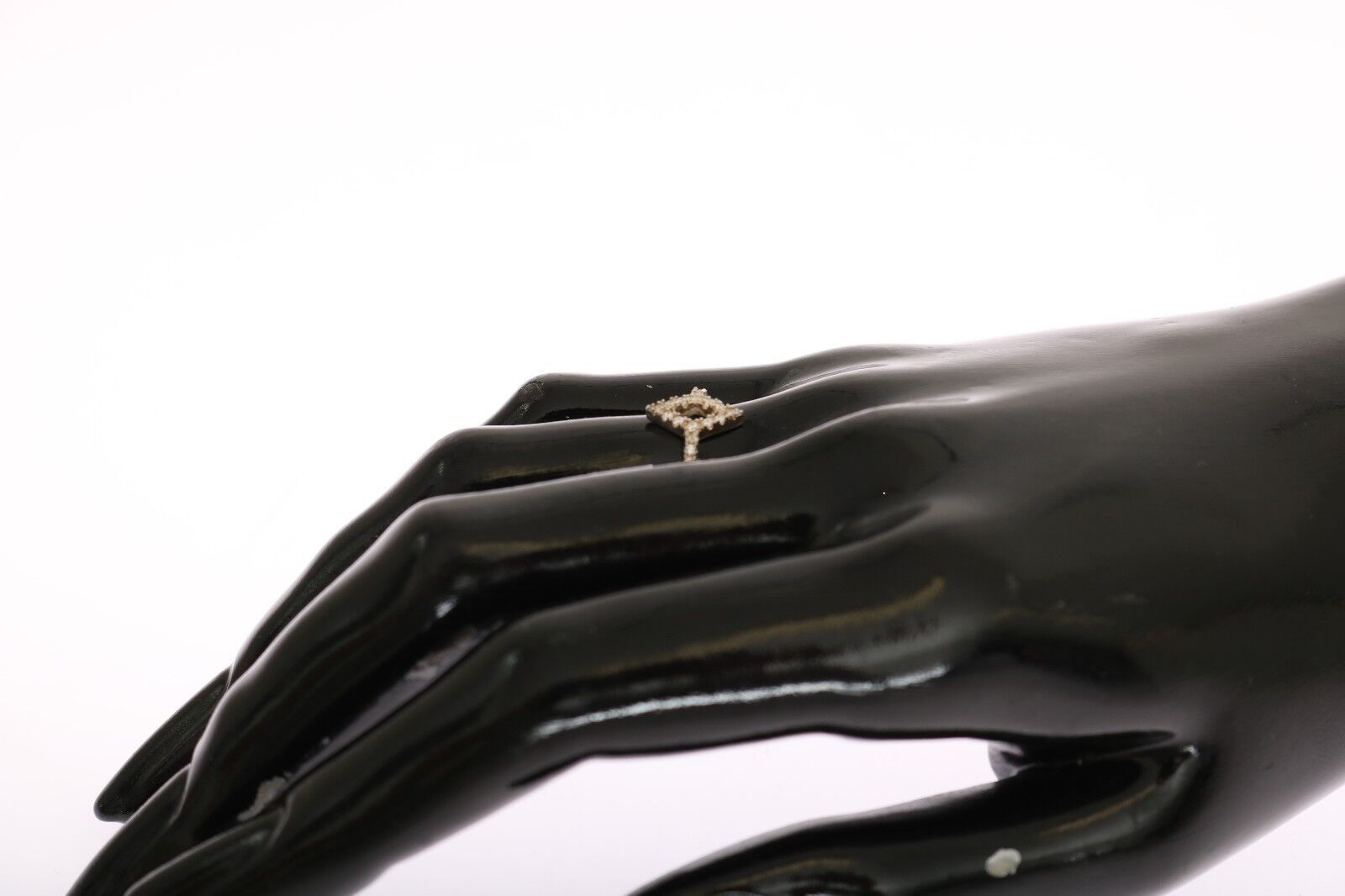 Nialaya Silver Rhombus Women Clear CZ 925 Silver Ring