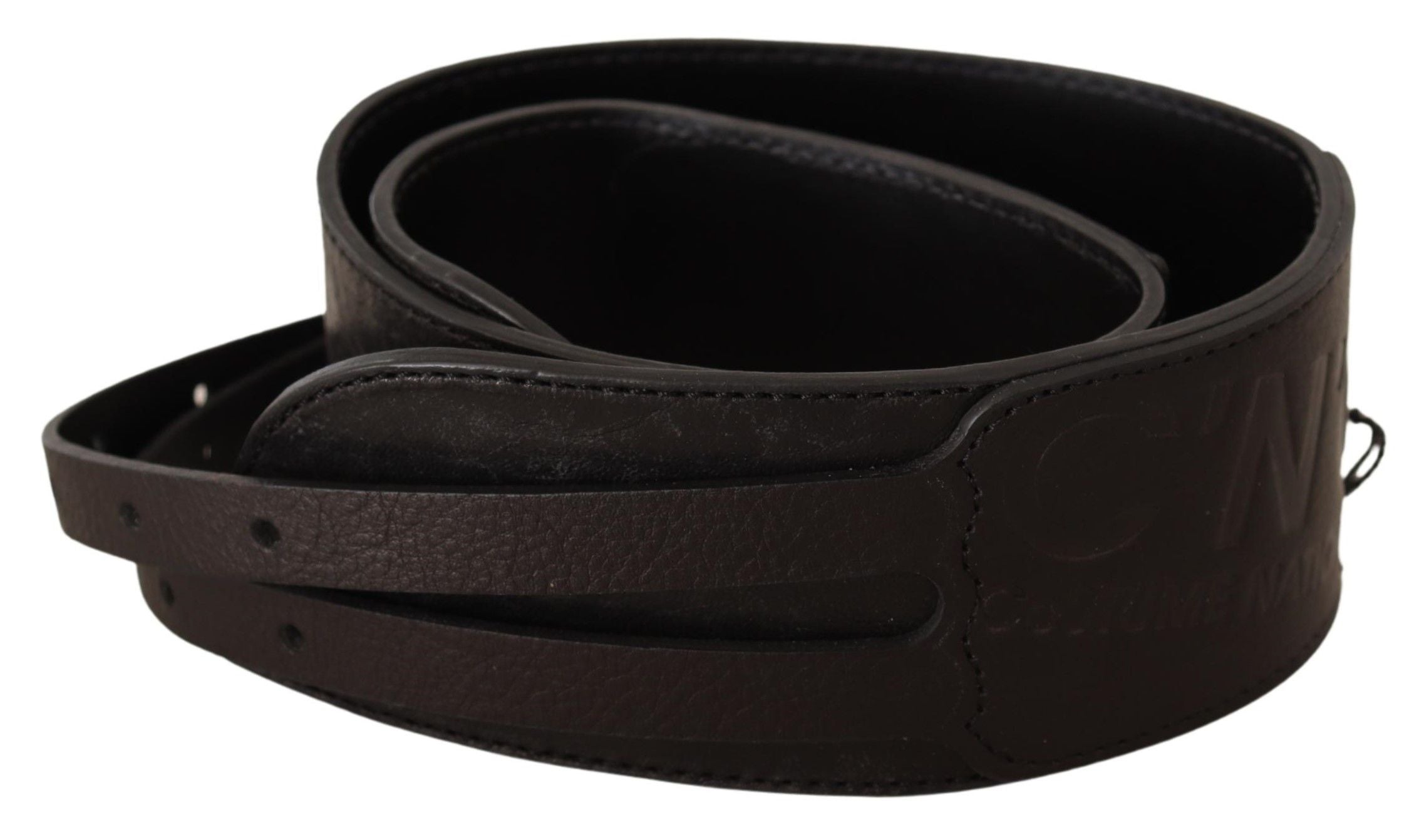 Costume National Dark Brown Leather Belt with Double Buckle