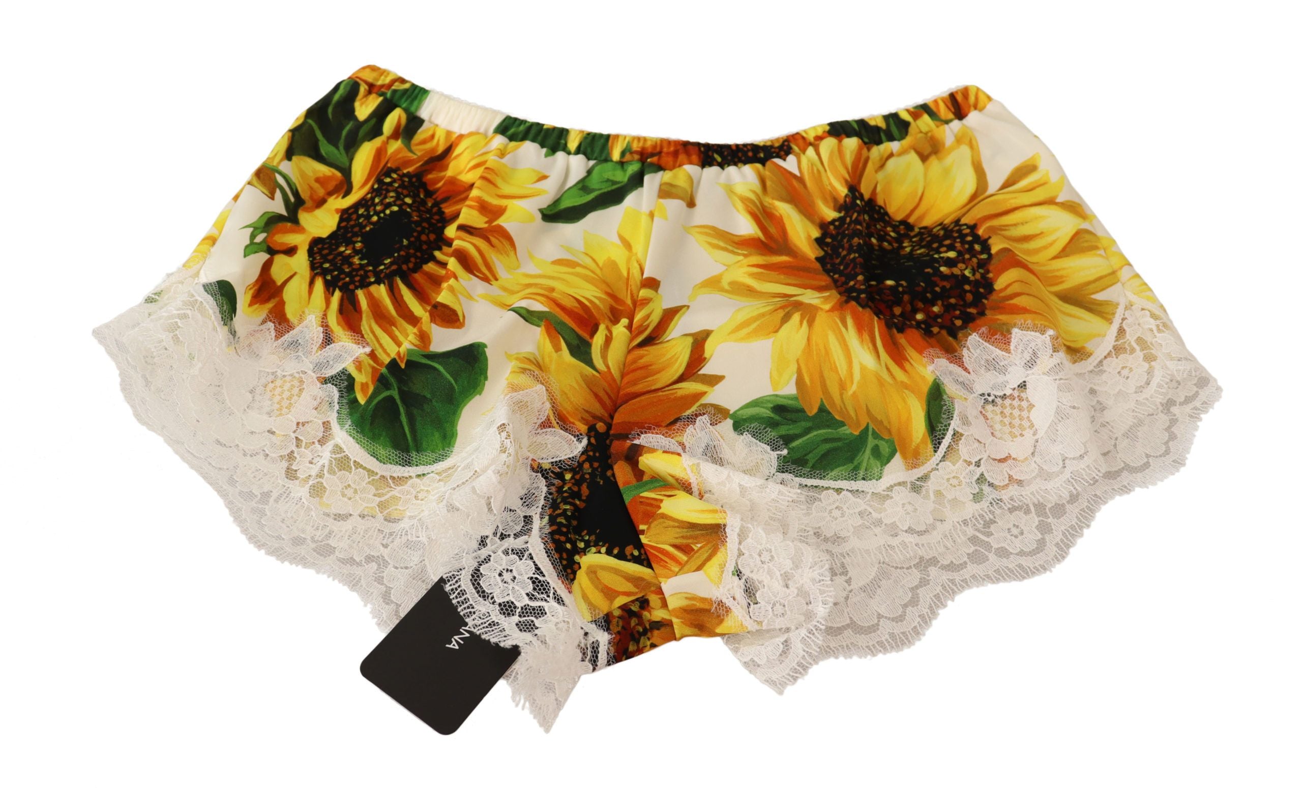 Dolce & Gabbana Weiße Sonnenblumen-Spitzen-Dessous Unterwäsche