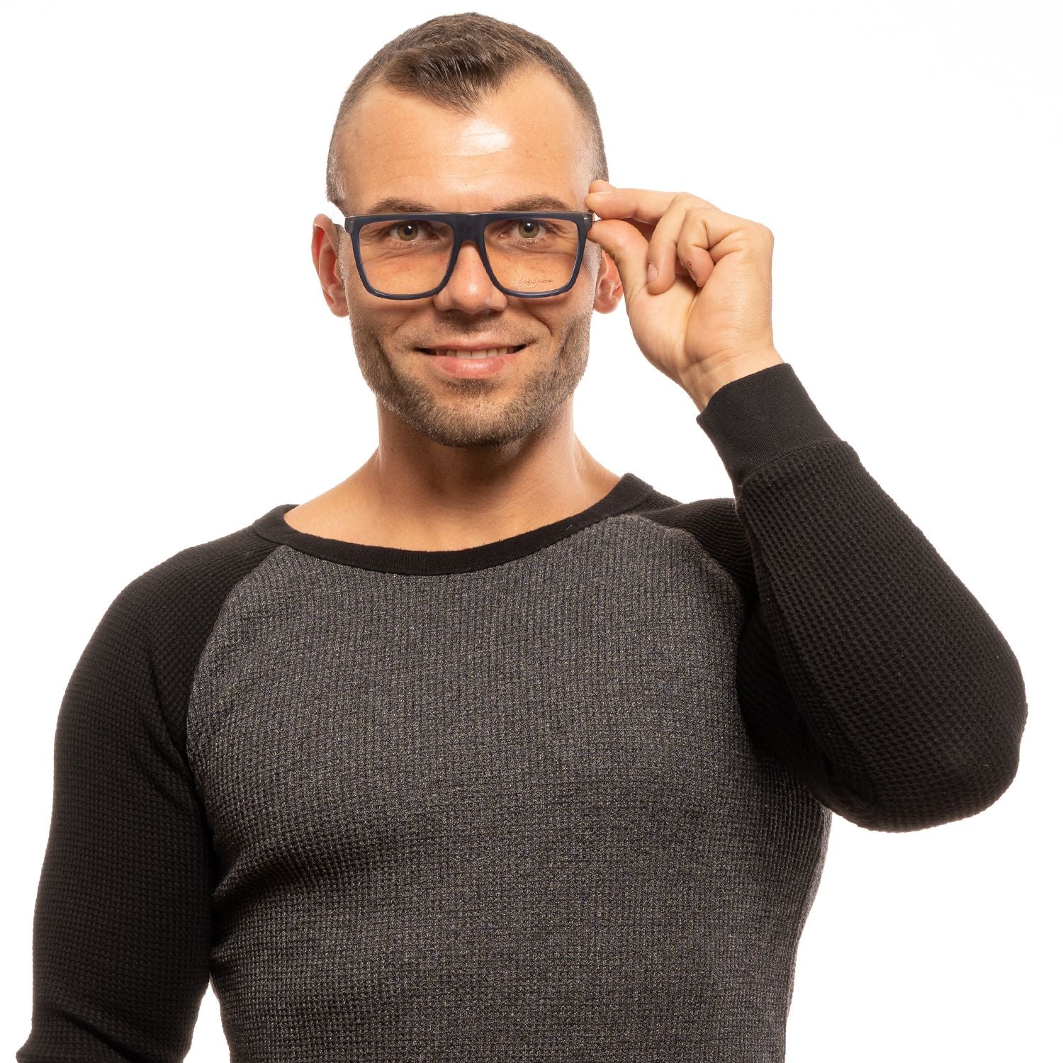 Yohji Yamamoto Blaue Kunststoff-Brille (Rahmen)