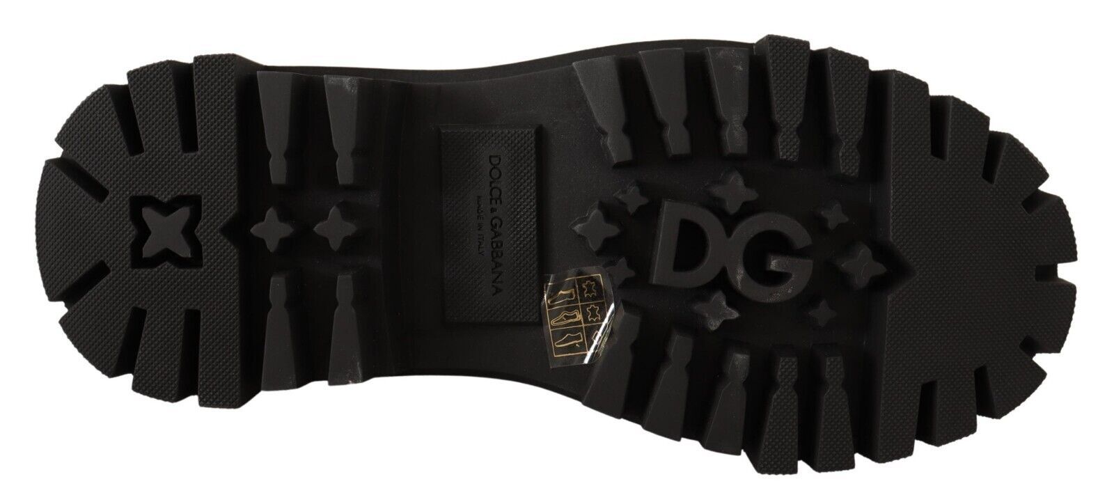 Dolce & Gabbana Schwarze Nietenstiefel aus Leder