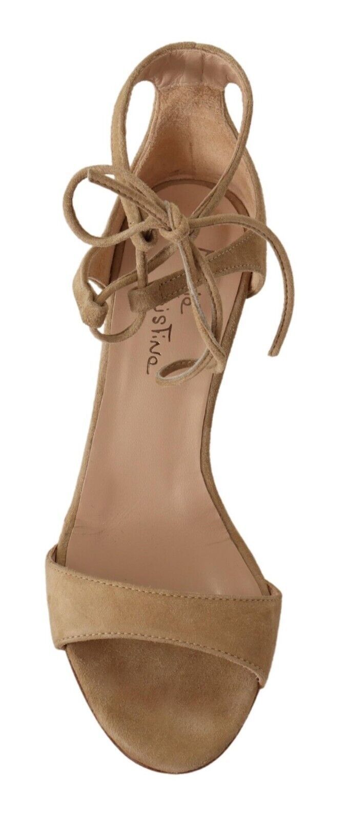 Maria Christina Beige Suede Strappy Pumps Shoes