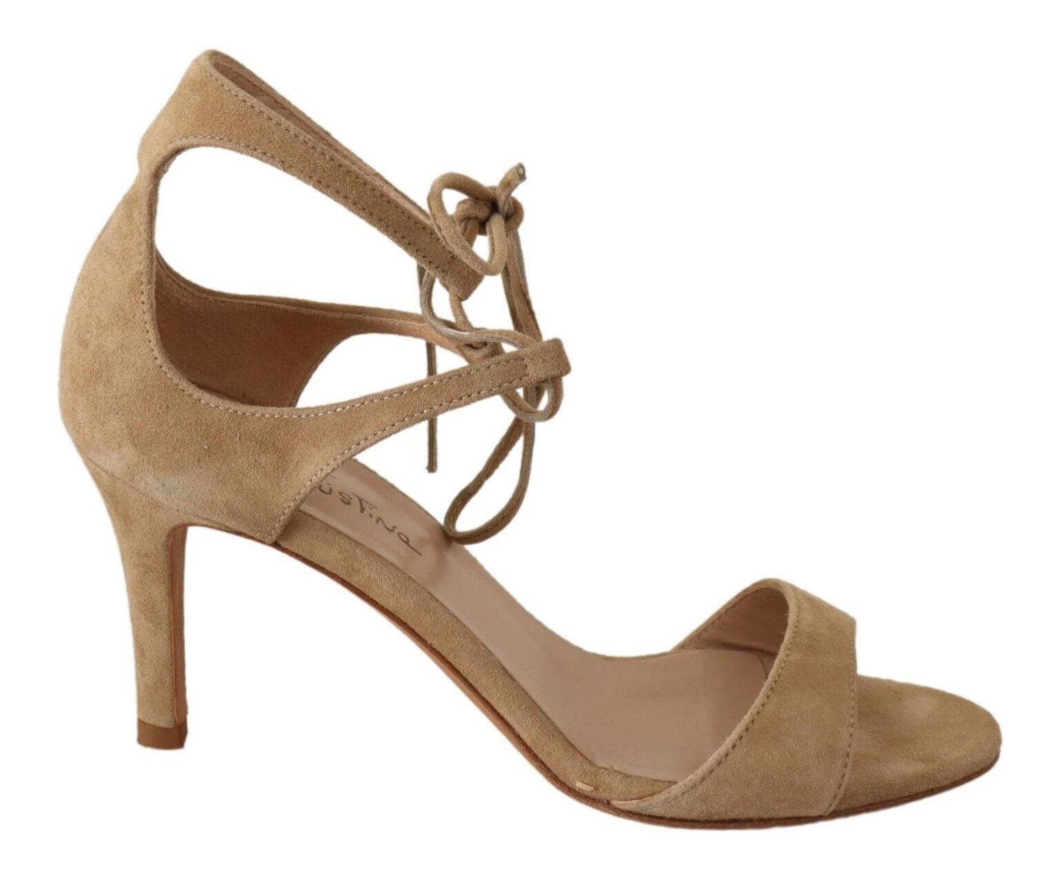 Maria Christina Beige Suede Strappy Pumps Shoes