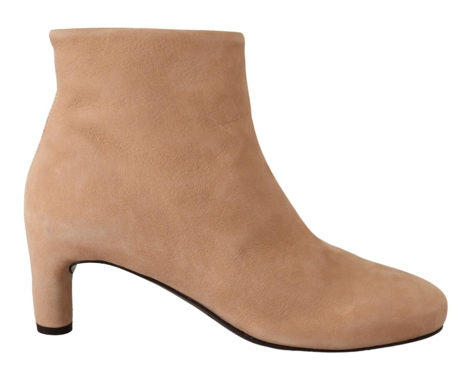 DEL CARLO Beige Suede Mid Heels Pumps Boots Shoes