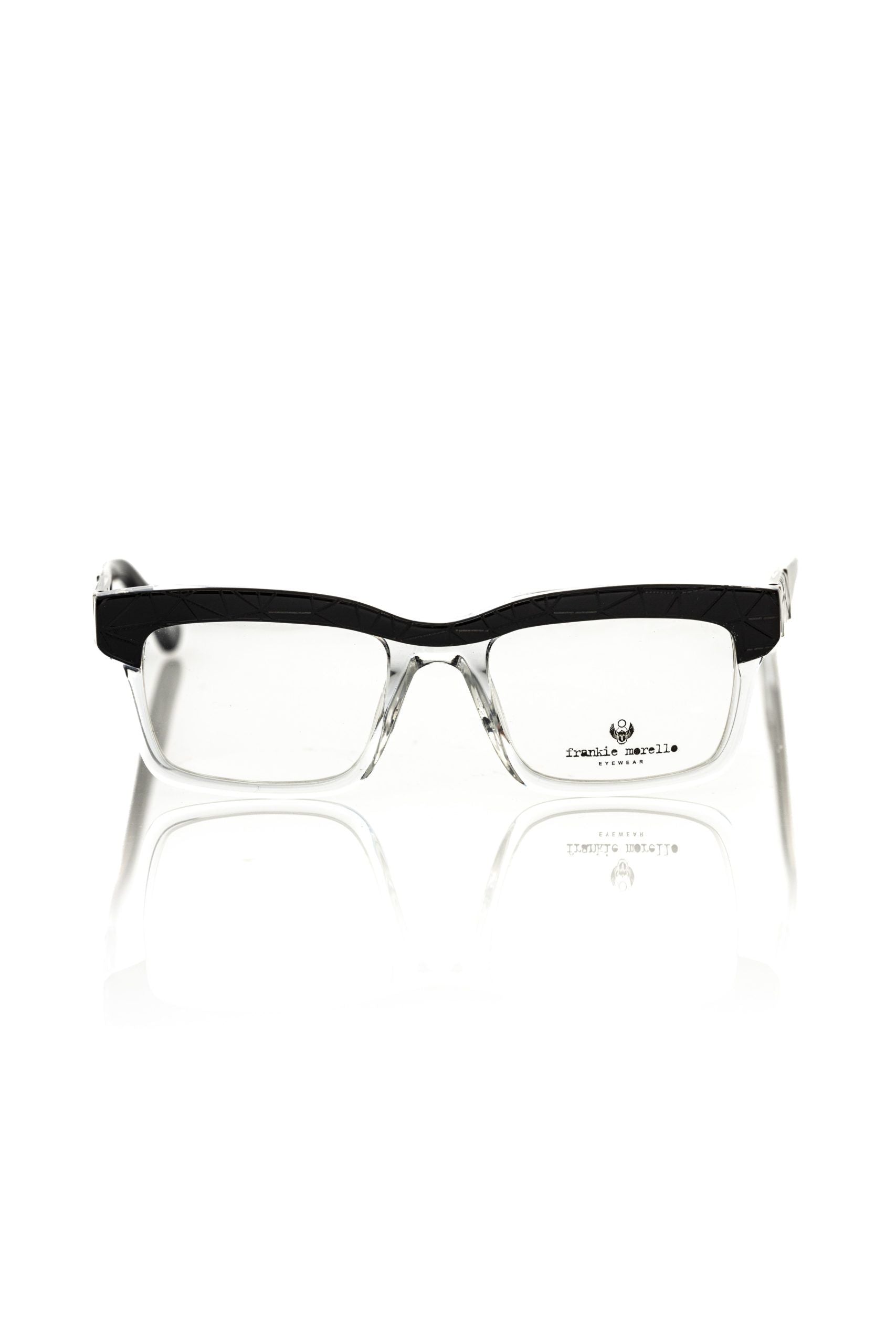 Frankie Morello Schwarze Herren-Brille aus Acetat