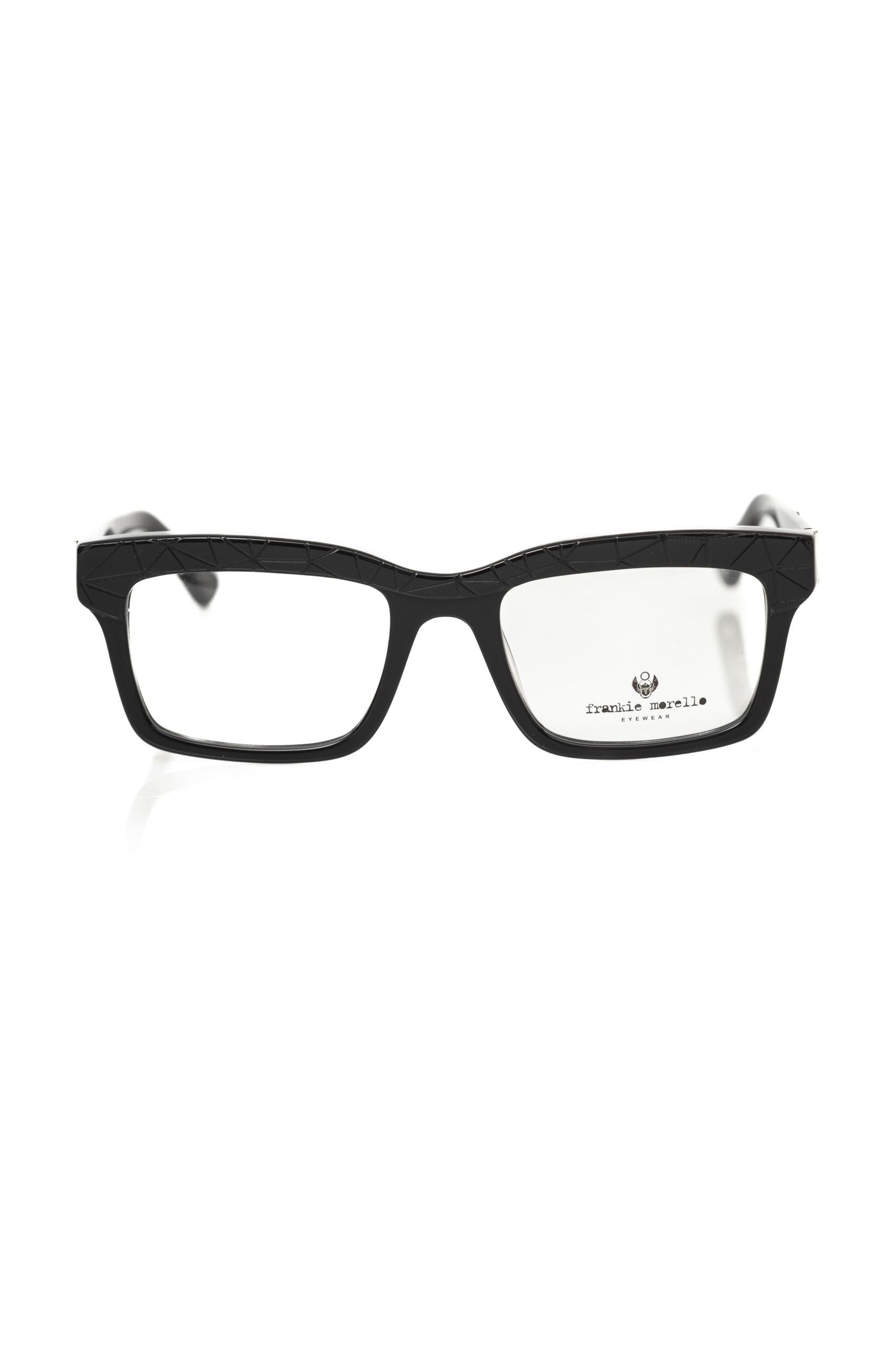 Frankie Morello Schwarze Herren-Brille aus Acetat