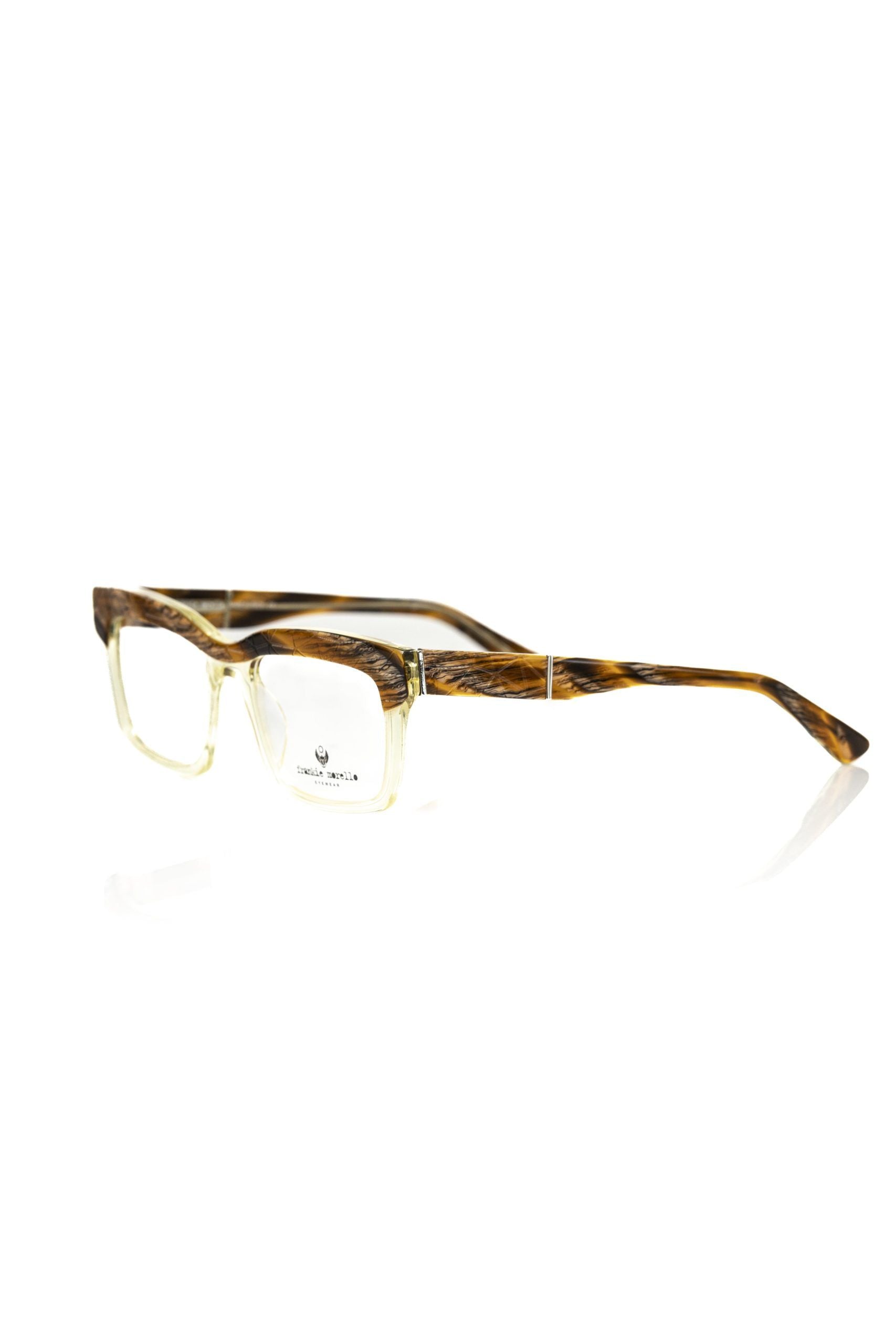 Frankie Morello Braune Herrenbrille aus Acetat