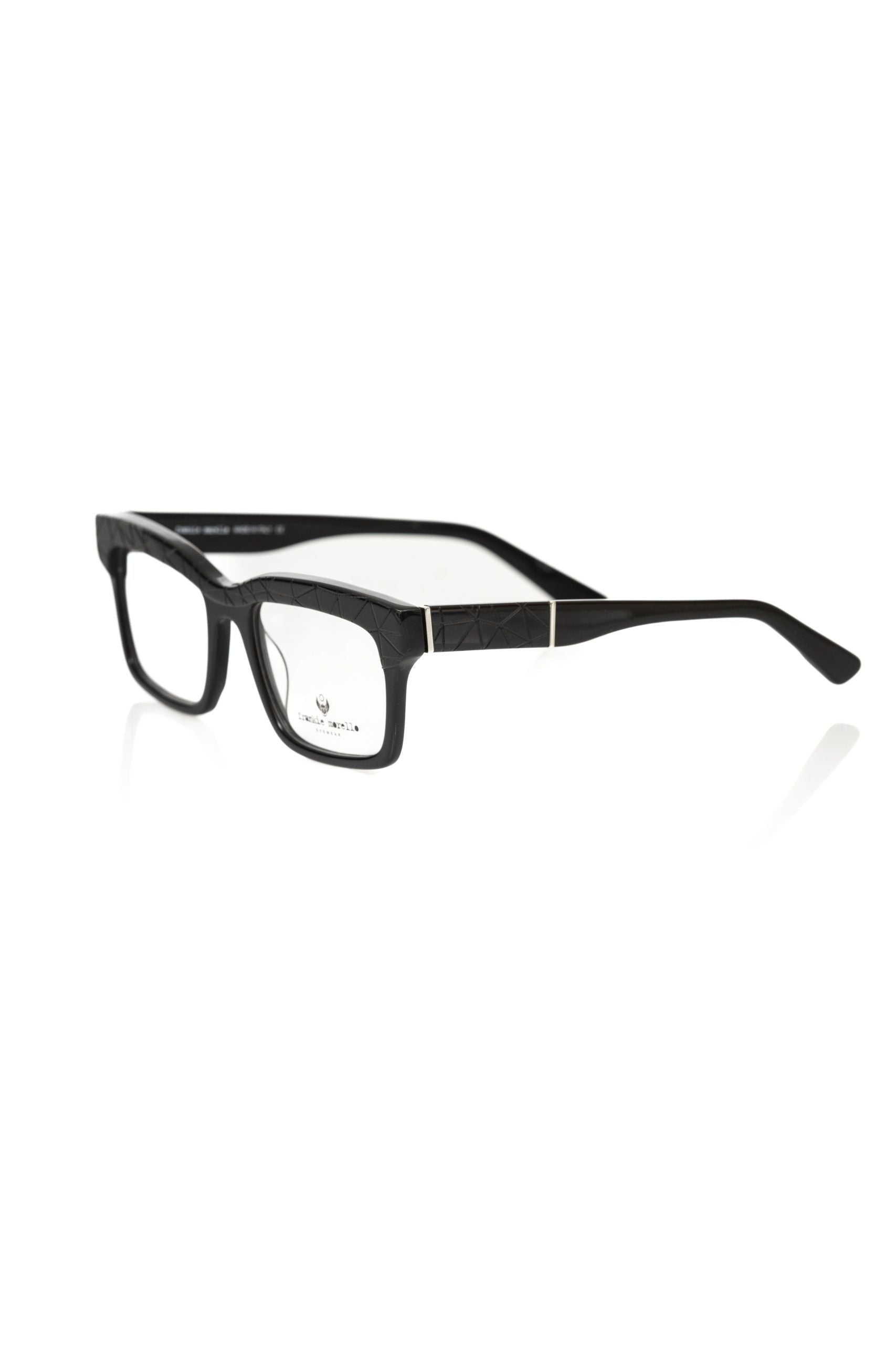 Frankie Morello Schwarze Herren-Brille aus Acetat