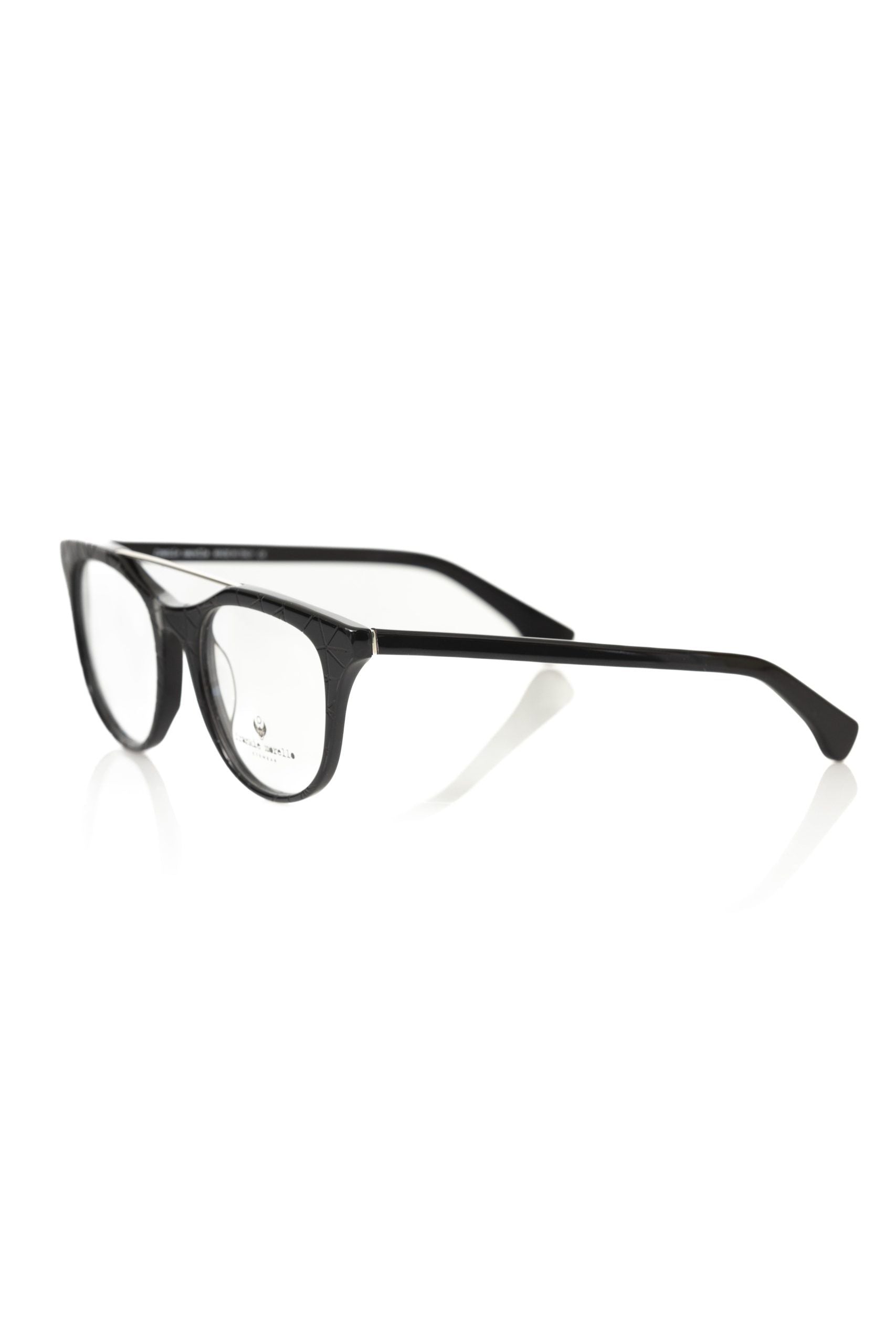 Frankie Morello Schwarze Herrenbrille aus Acetat