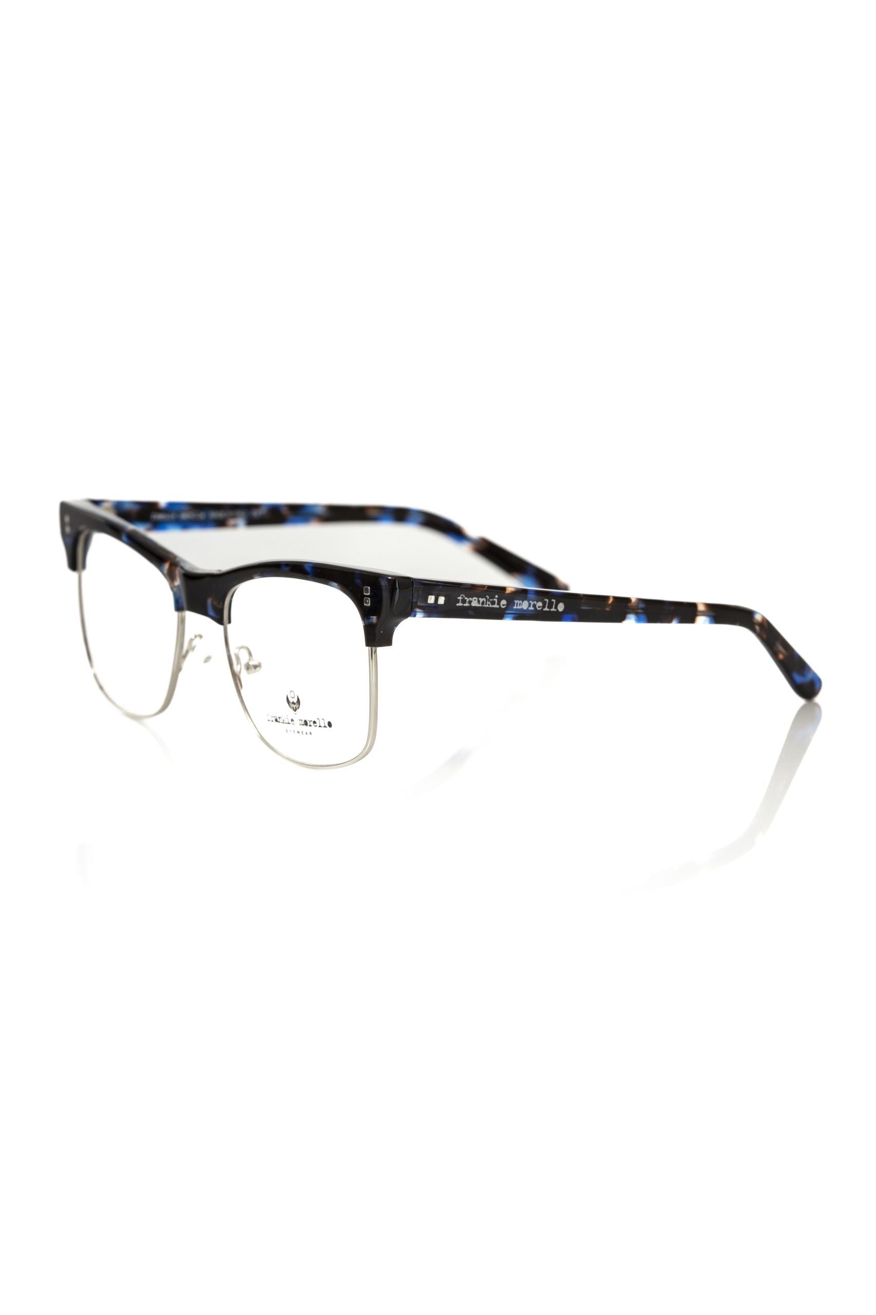 Frankie Morello Herrenbrille mit blauem Metallrahmen