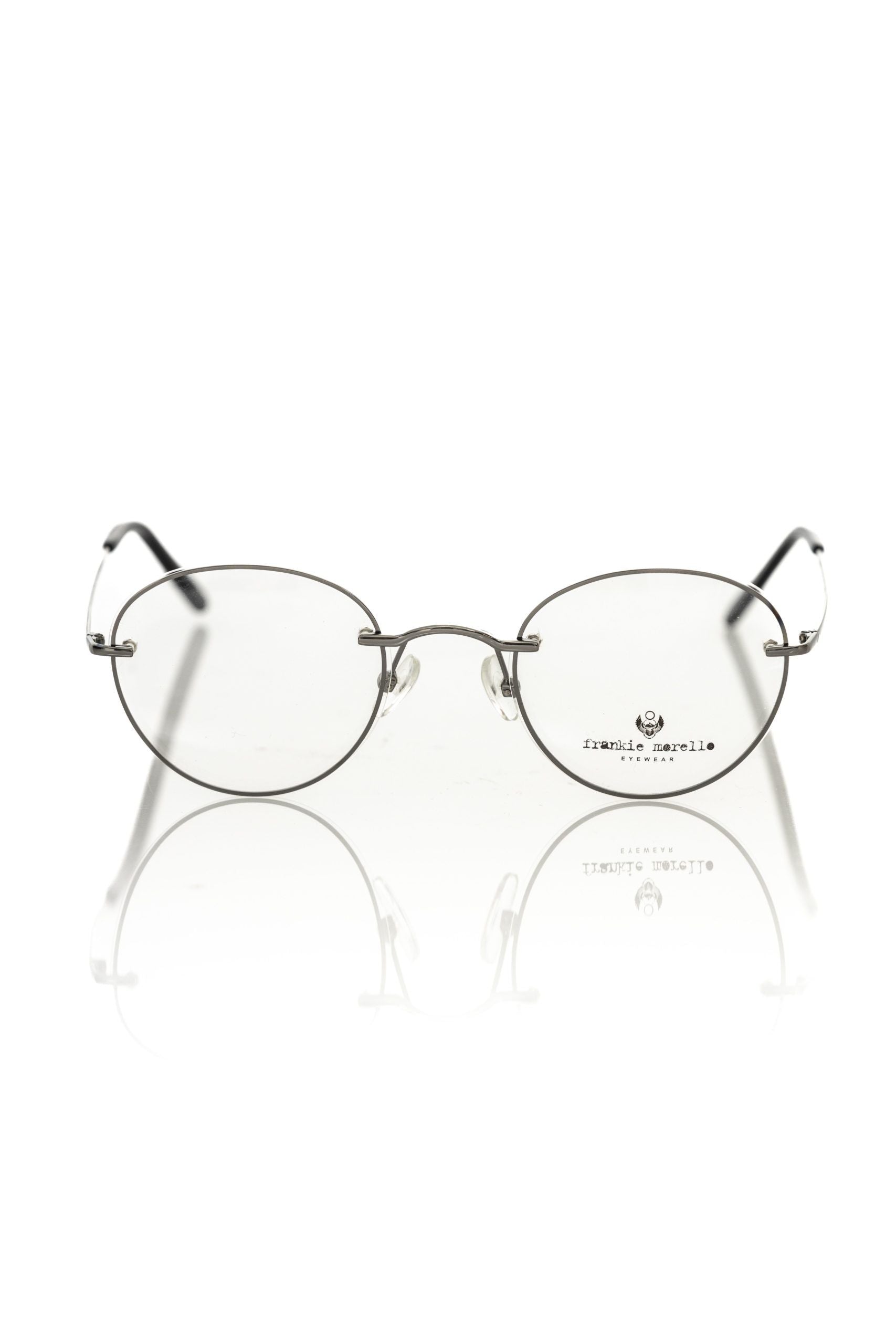 Frankie Morello Metallgraue Herrenbrille
