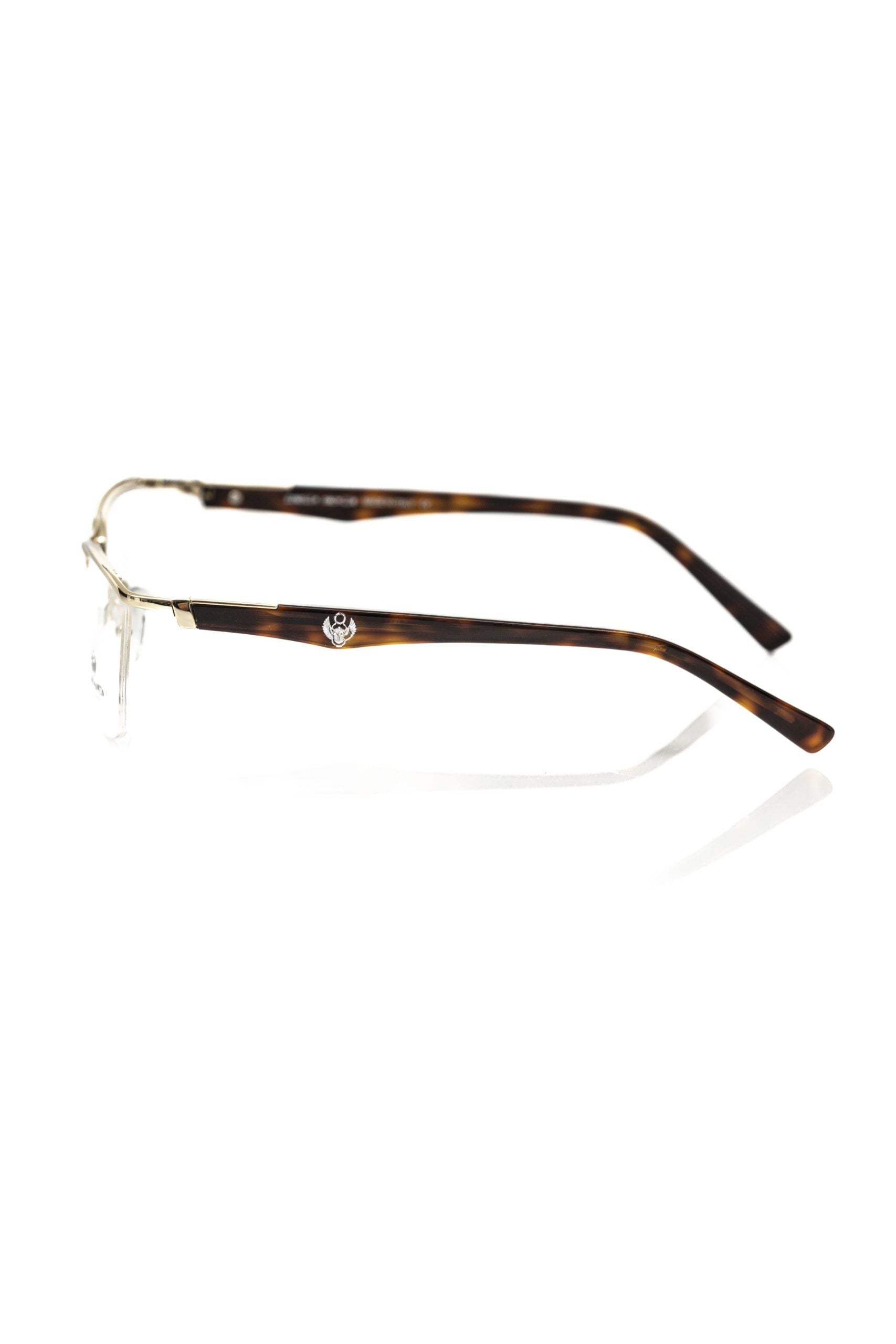 Frankie Morello Goldfarbene Herrenbrille