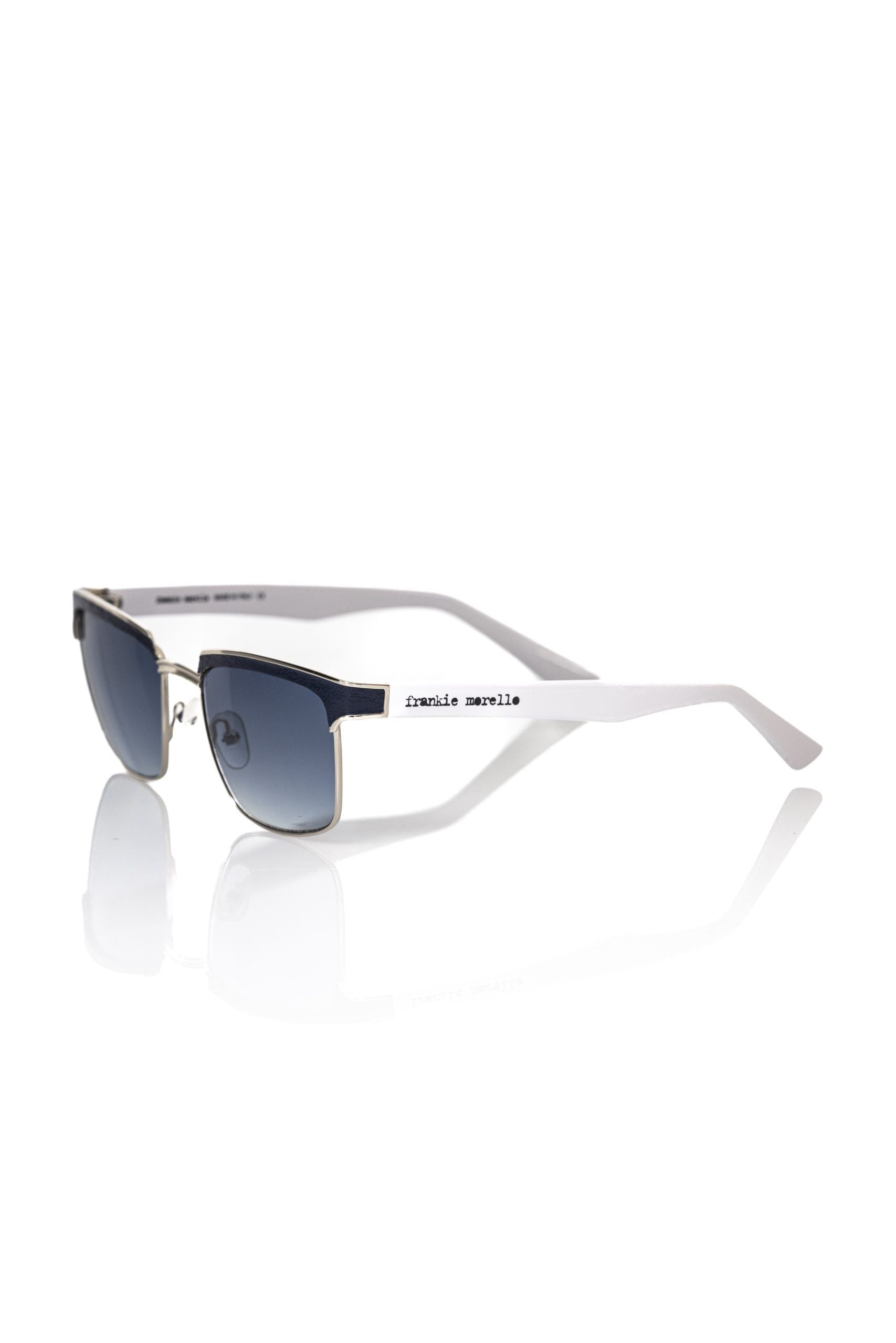 Frankie Morello Clubmaster sunglasses for men in metallic black