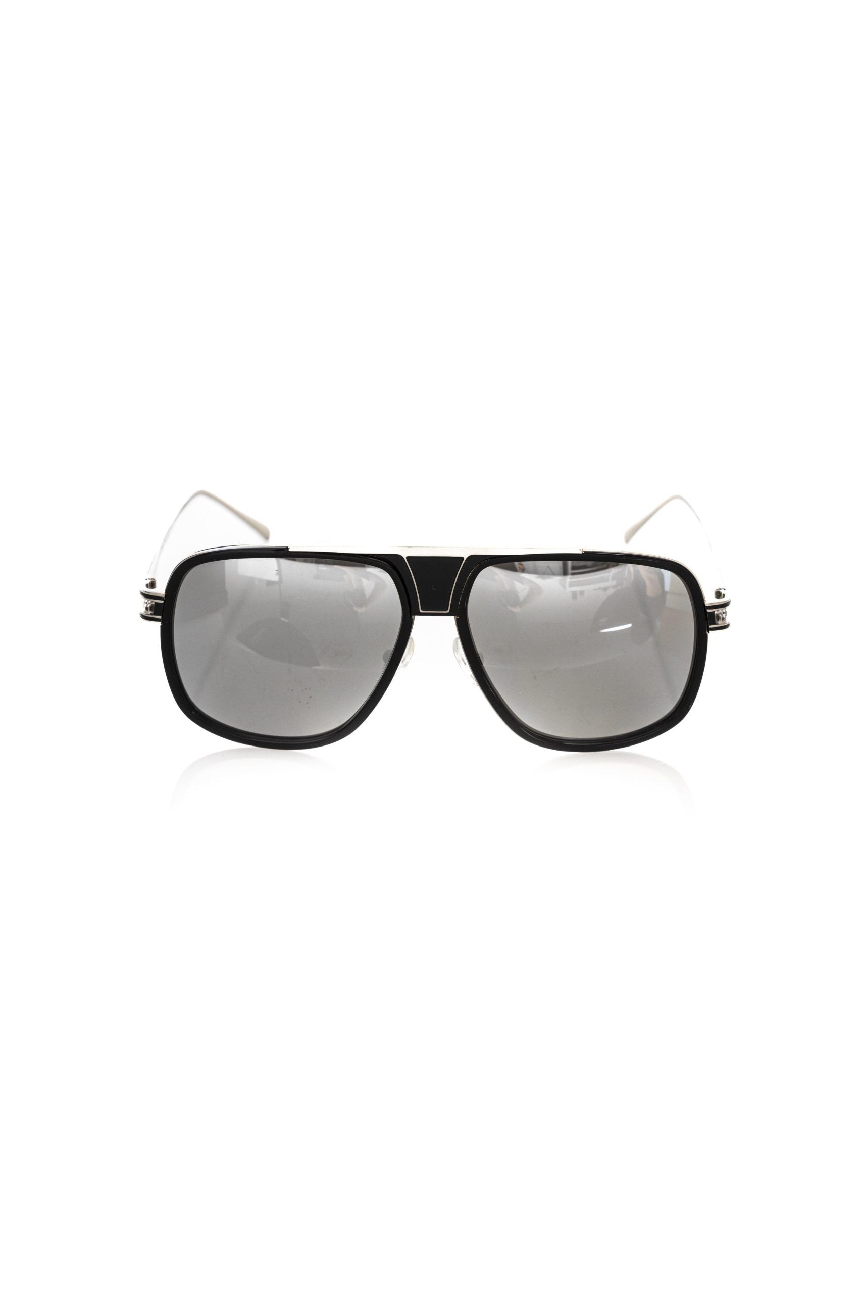 Frankie Morello sunglasses for men, black with metallic fiber