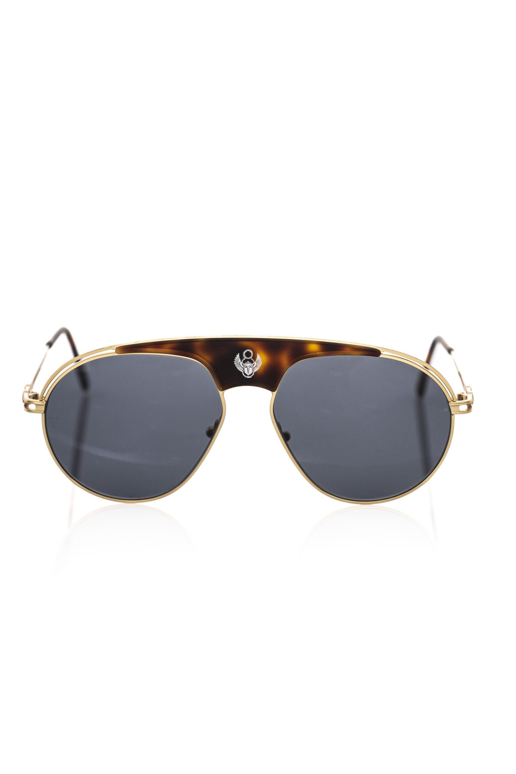 Frankie Morello Brown Metal Fiber Sunglasses for Men