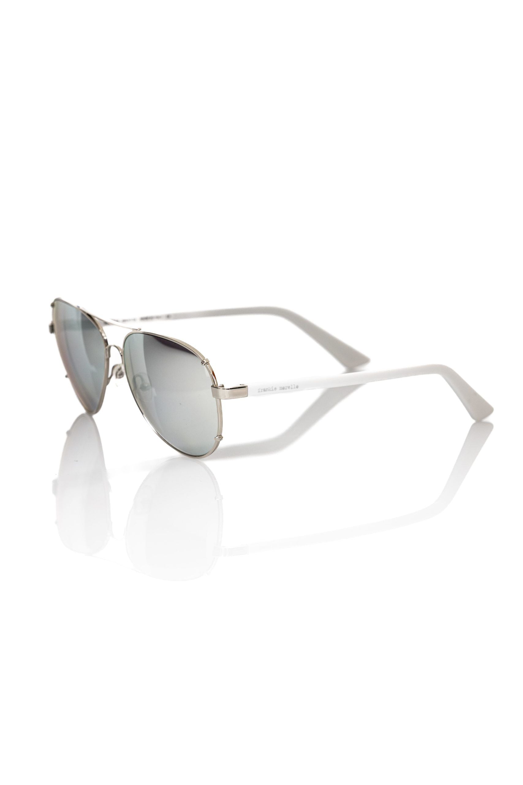 Frankie Morello Silver Metal Fiber Men's Sunglasses