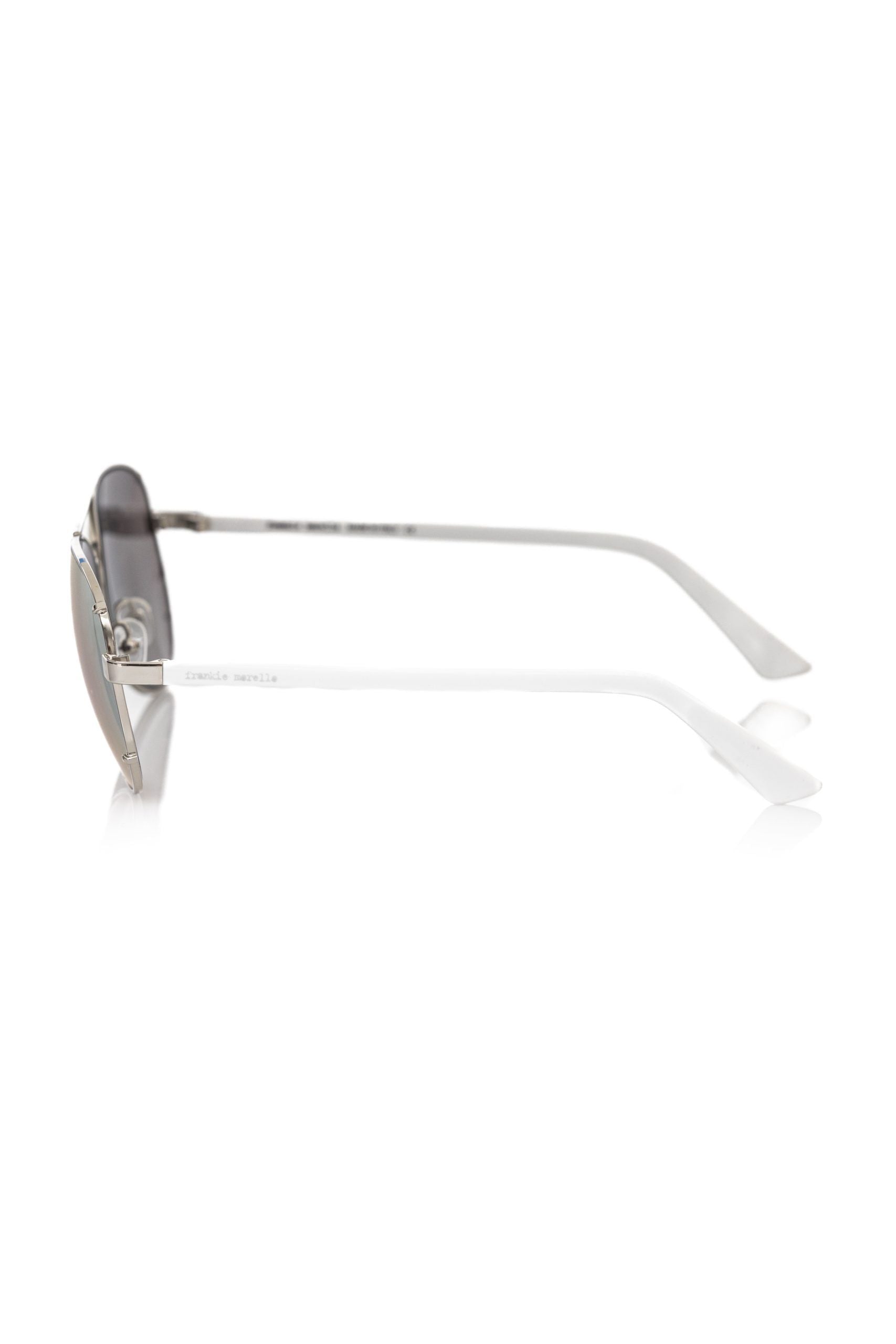 Frankie Morello Silver Metal Fiber Men's Sunglasses