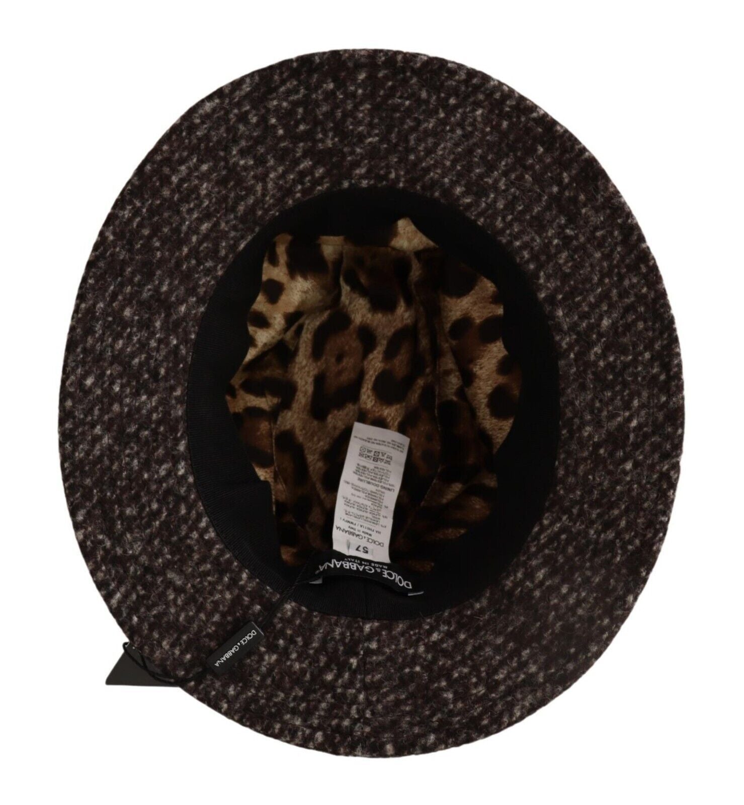 Dolce &amp; Gabbana Grey Melange Blend Tweed Hat