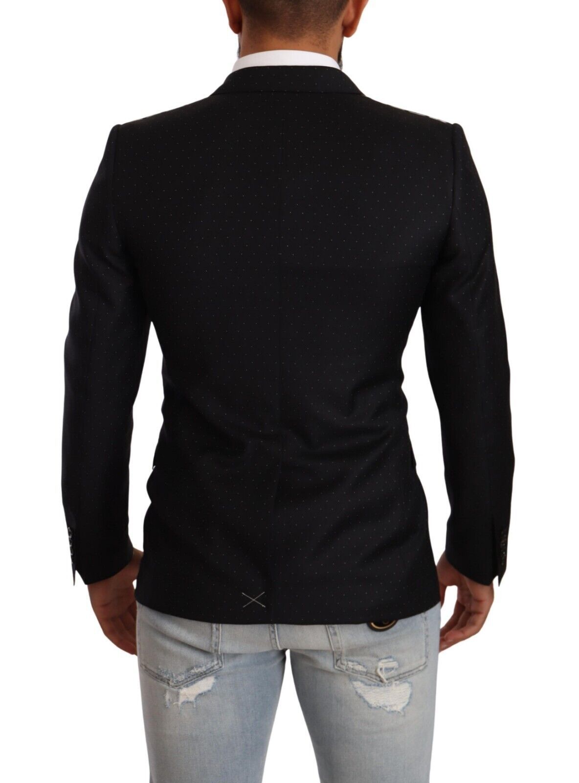 Dolce &amp; Gabbana Black Polka Dot Double Breasted MARTINI Jacket