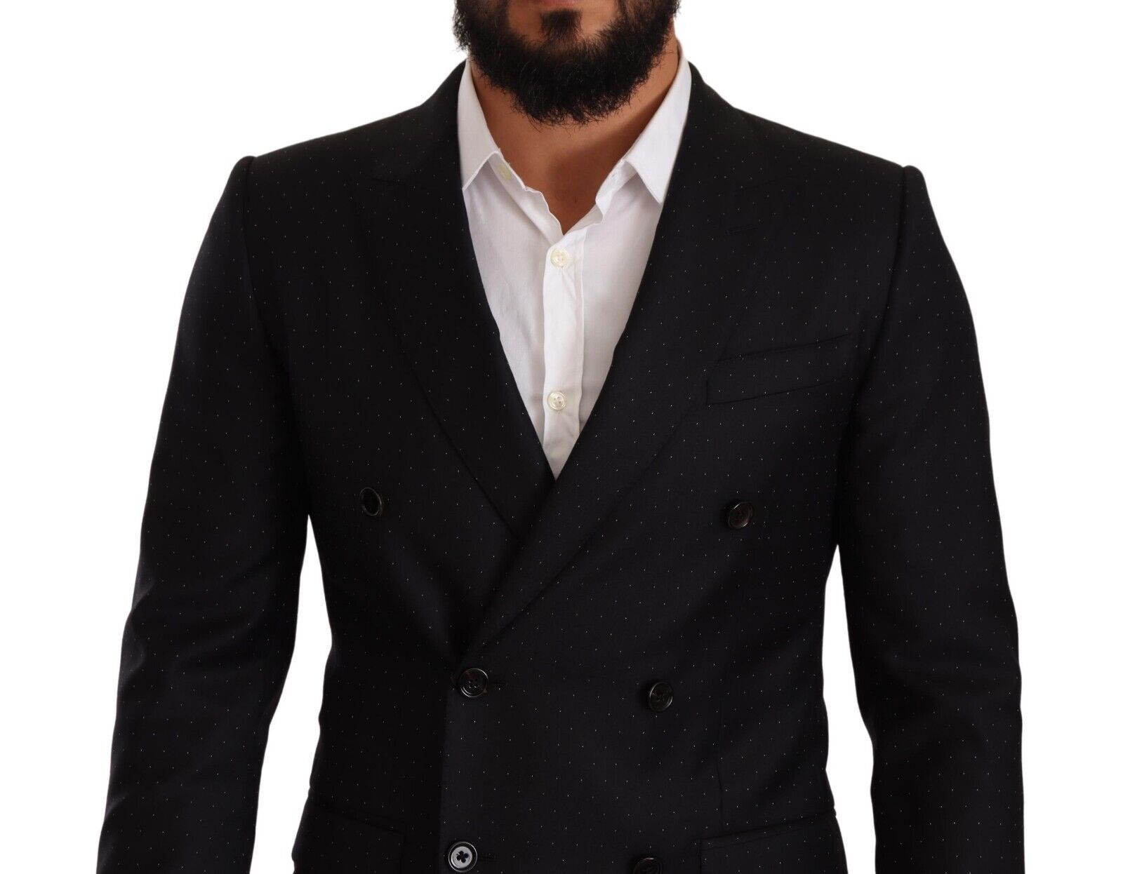 Dolce &amp; Gabbana Black Polka Dot Double Breasted MARTINI Jacket