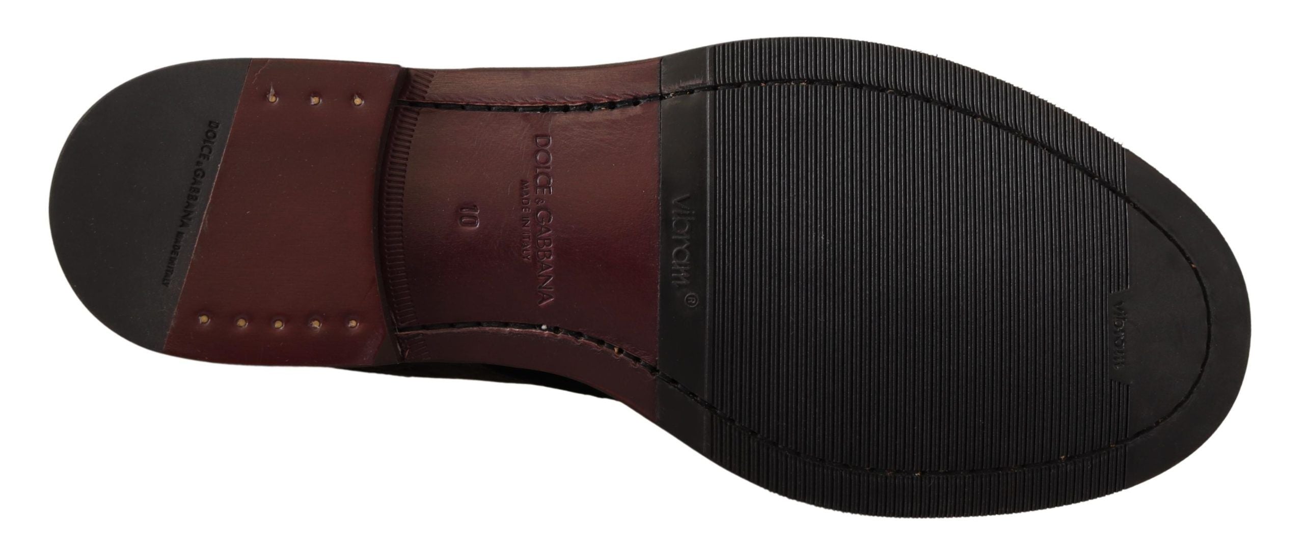 Dolce & Gabbana Exotische Lederschuhe aus schwarzem Samt