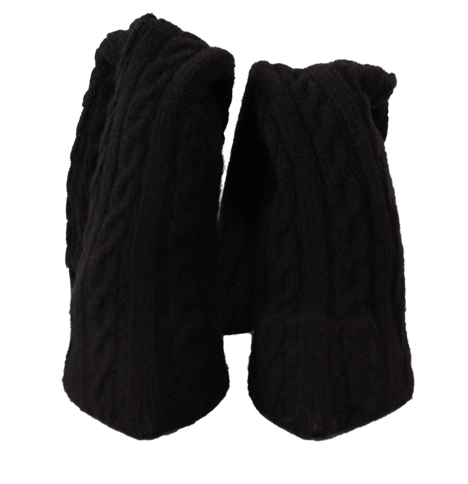 Dolce &amp; Gabbana Black Stretch Socks Knee Highs Shoes