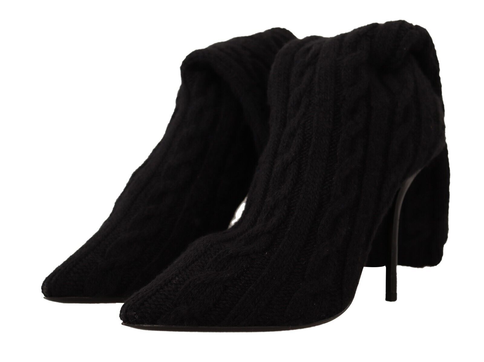Dolce &amp; Gabbana Black Stretch Socks Knee Highs Shoes