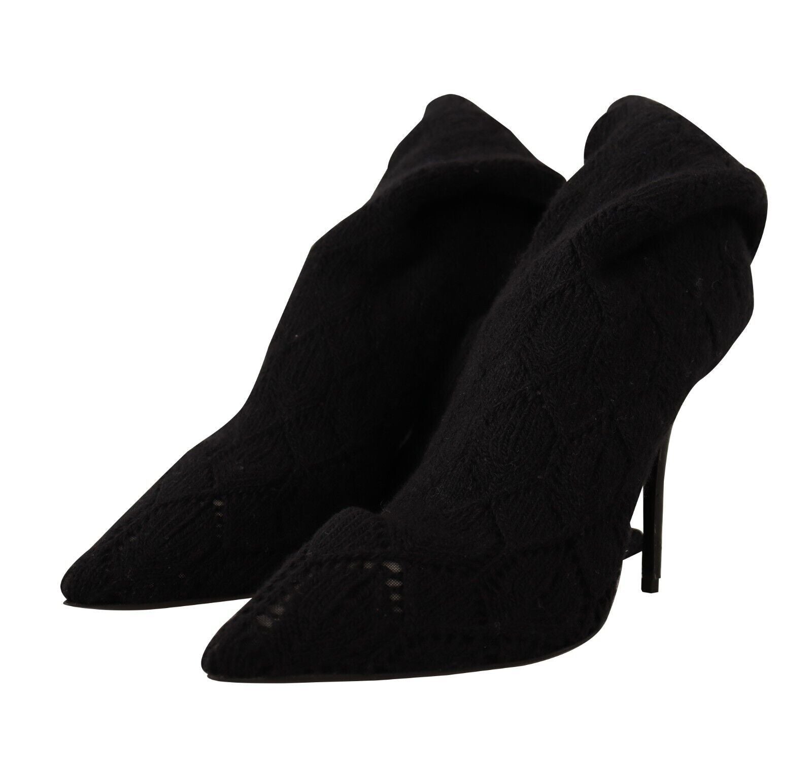 Dolce &amp; Gabbana Black Stretch Socks Knee Highs Shoes