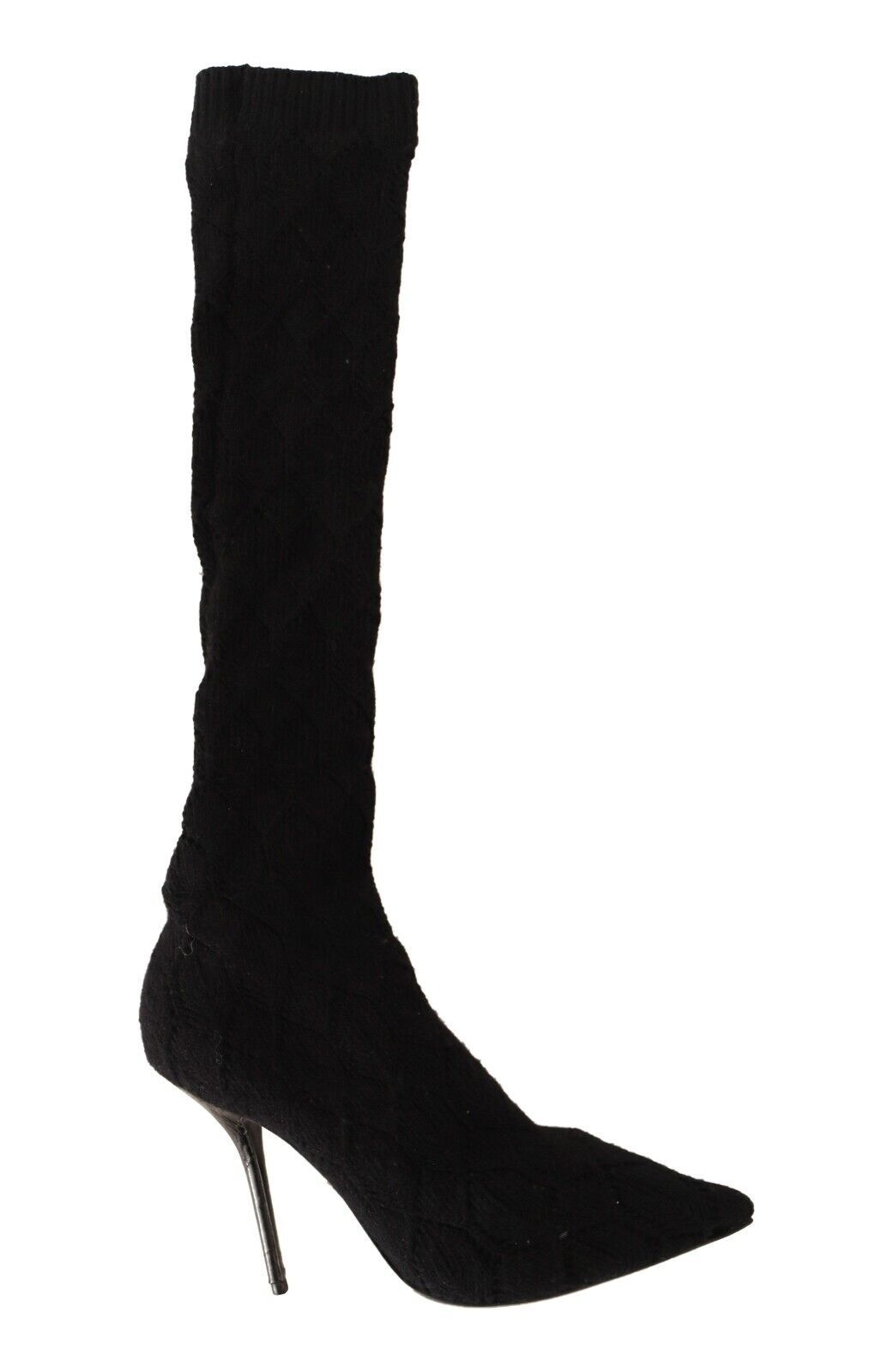 Dolce &amp; Gabbana Black Stretch Socks Knee Highs Shoes