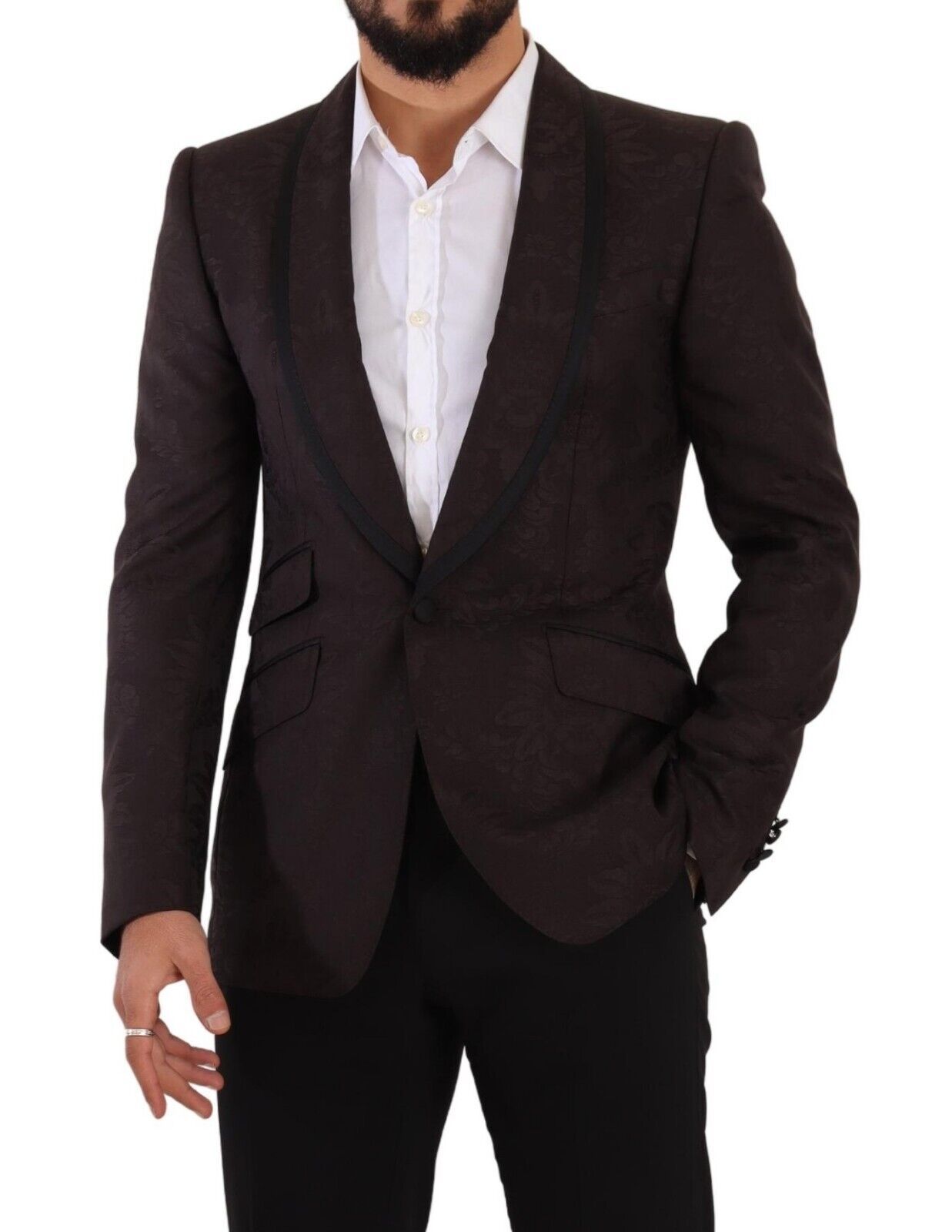 Dolce & Gabbana Lila Jacquard-Einreiher SICILIA Blazer