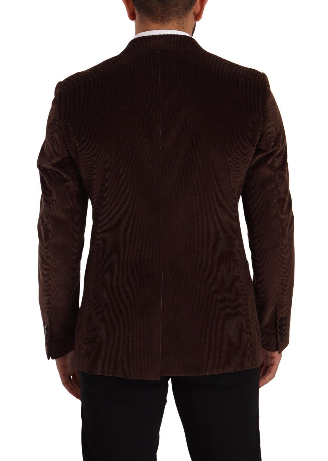 Dolce &amp; Gabbana Elegant brown corduroy blazer in a slim fit