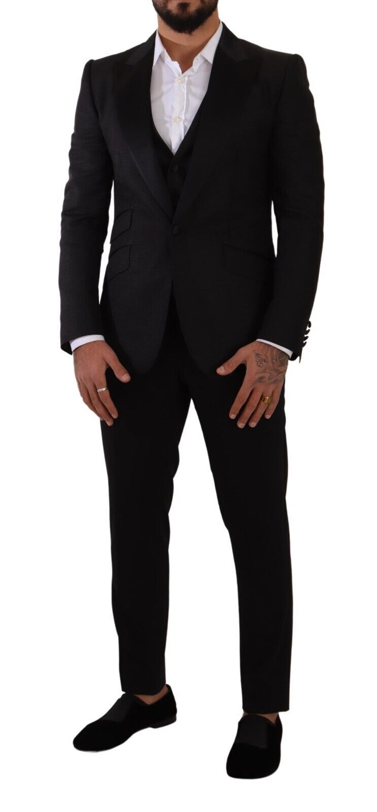 Dolce & Gabbana Schwarzer Slim Fit 2 Stück SICILIA Blazer