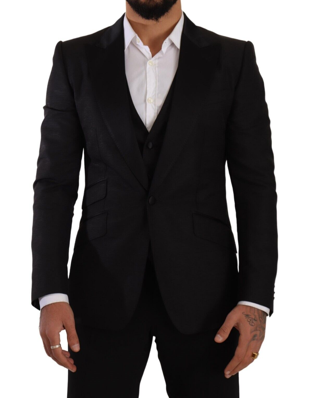 Dolce & Gabbana Schwarzer Slim Fit 2 Stück SICILIA Blazer