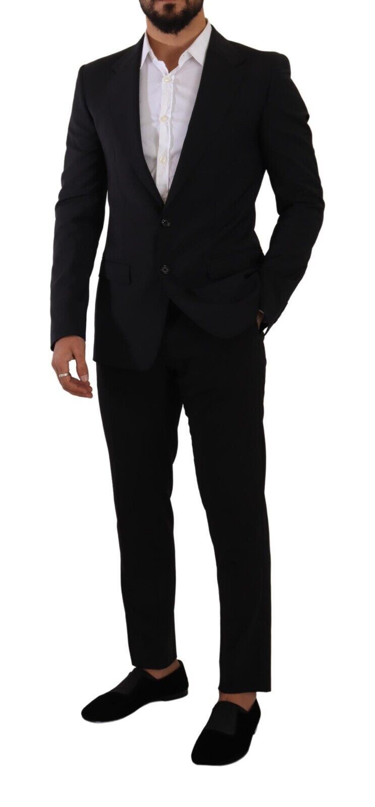 Dolce &amp; Gabbana Black Slim Fit 2-Button Vest MARTINI Blazer