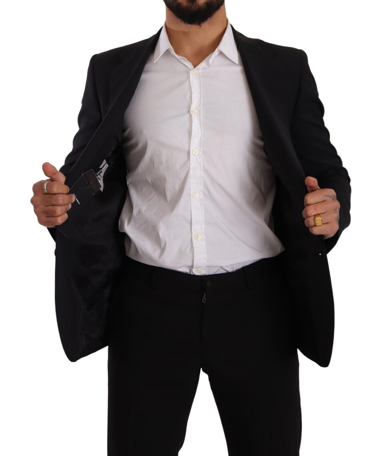 Dolce &amp; Gabbana Black Slim Fit 2-Button Vest MARTINI Blazer