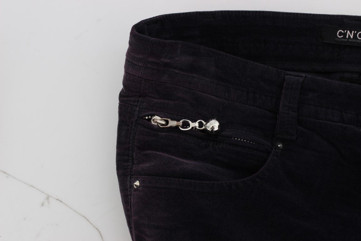 Costume National Lila Cropped Corduroys Jeans