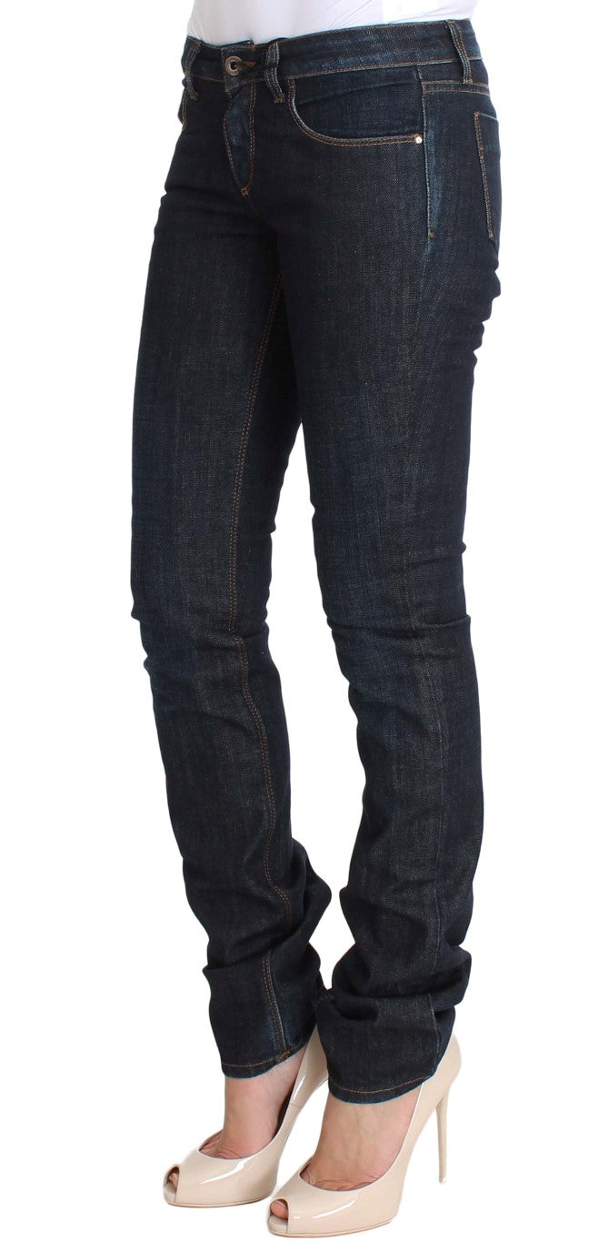 Costume National Blaue Cotton Stretch Slim Fit Jeans