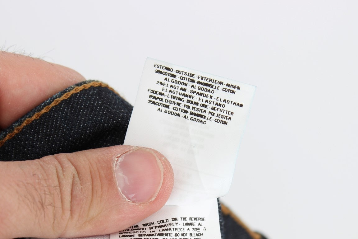 Costume National Blaue Cotton Stretch Slim Fit Jeans