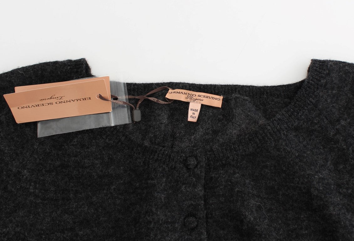 Ermanno Scervino grey wool knit sweater