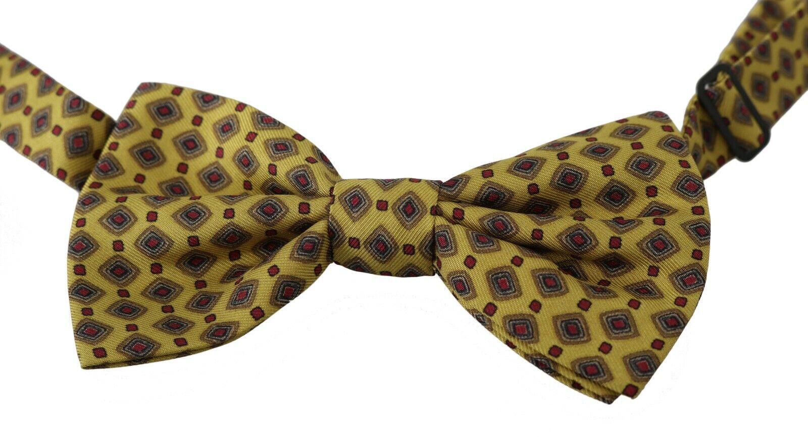 Dolce &amp; Gabbana yellow patterned adjustable silk tie