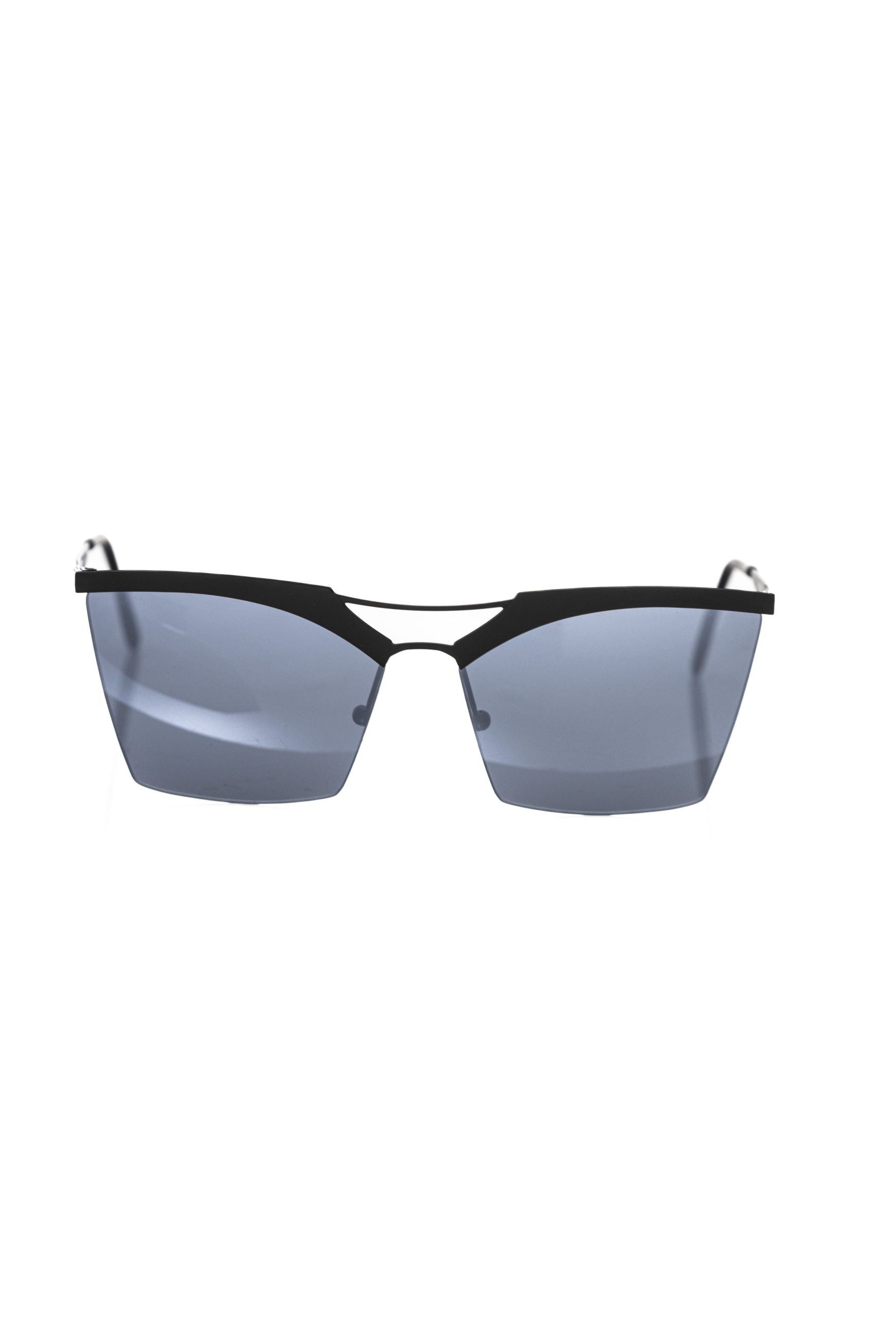 Frankie Morello Schwarze Metall-Sonnenbrille für Damen